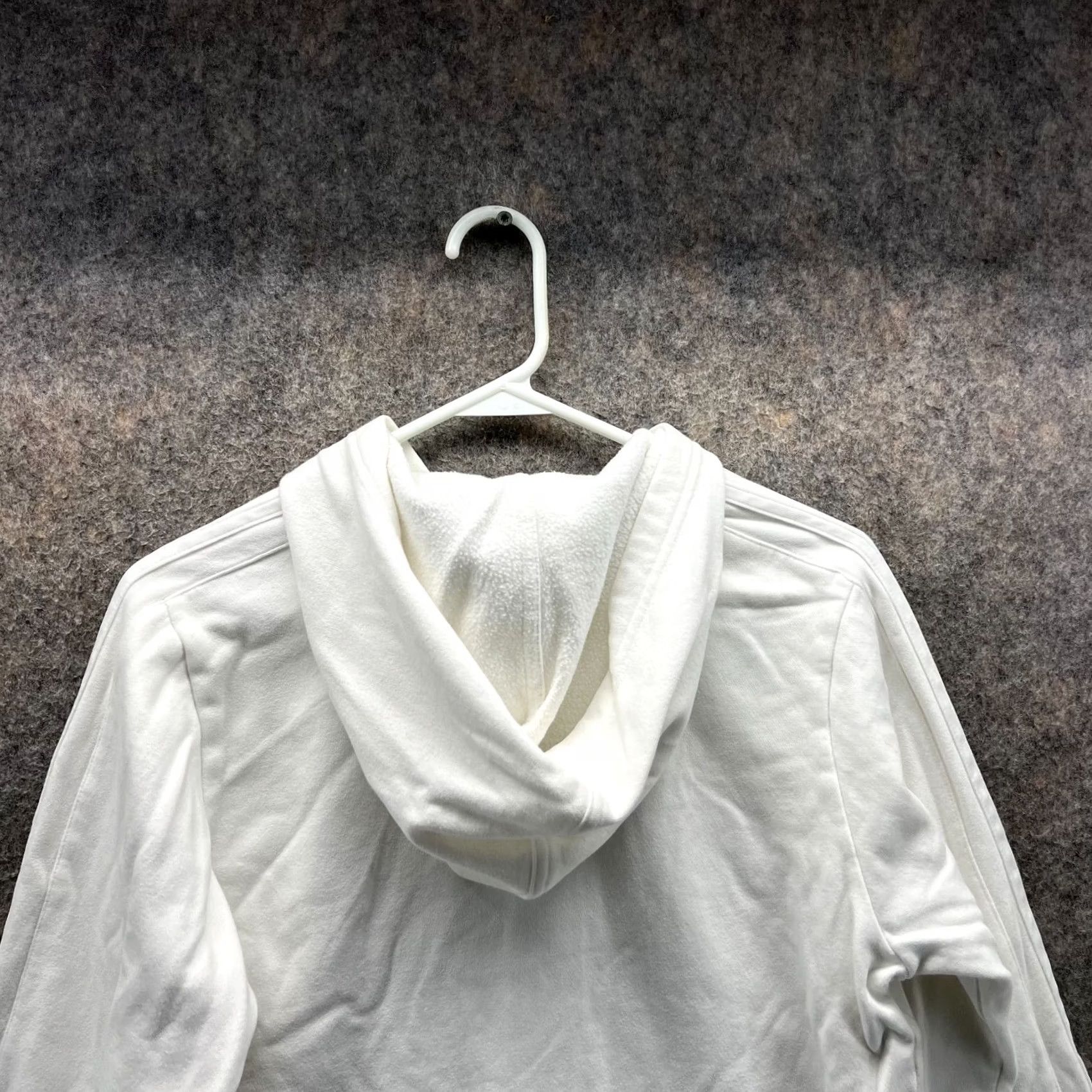 Adidas VINTAGE Adidas Sweater Women Large White Full Zip Hoodie Jacket Trefoil Logo Full Zip Hooded Sock? Size L / US 10 / IT 46 - 2 Thumbnail