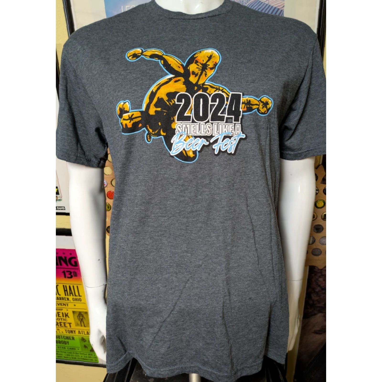 Gildan Mikerphone Brewing Smells Like A Beer Fest 24 T Shirt Large Elk Gove IL Shirt Men L Gray Cotton Blend Graphic Tee 2024 Bar Beer Size US L / EU 52-54 / 3 - 2 Thumbnail