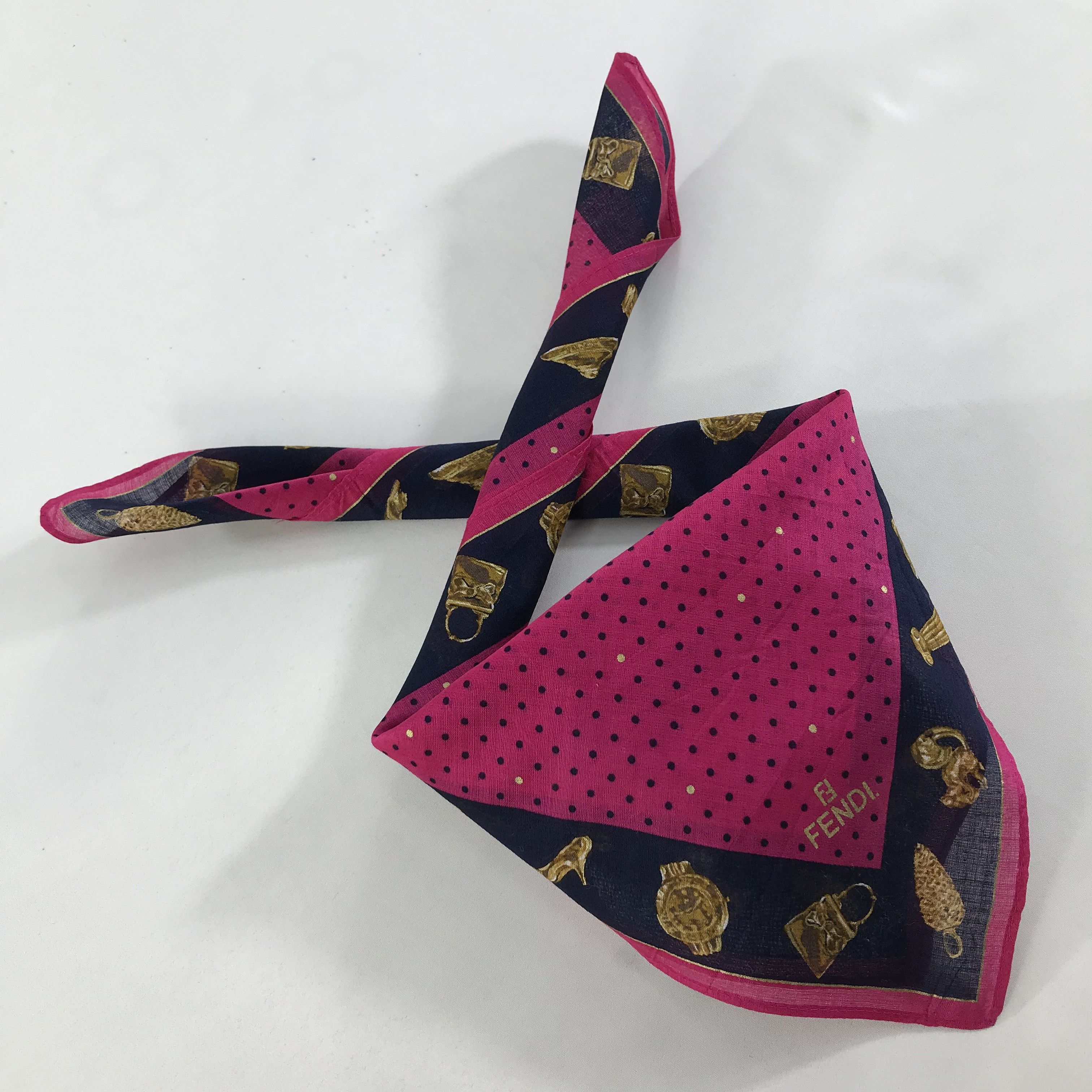 Vintage Vintage Fendi Bandana / Handkerchief / Neckerchief - S1601 Size ONE SIZE - 4 Thumbnail