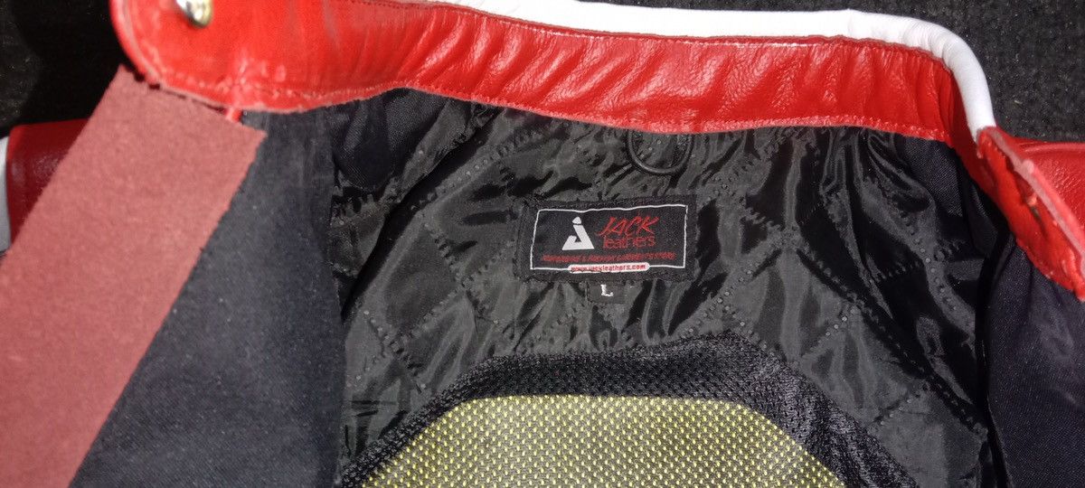 Genuine Leather × Marlboro Vintage Men’s Red and White Rare Marlboro Motorcycle Jacket Size US L / EU 52-54 / 3 - 9 Thumbnail