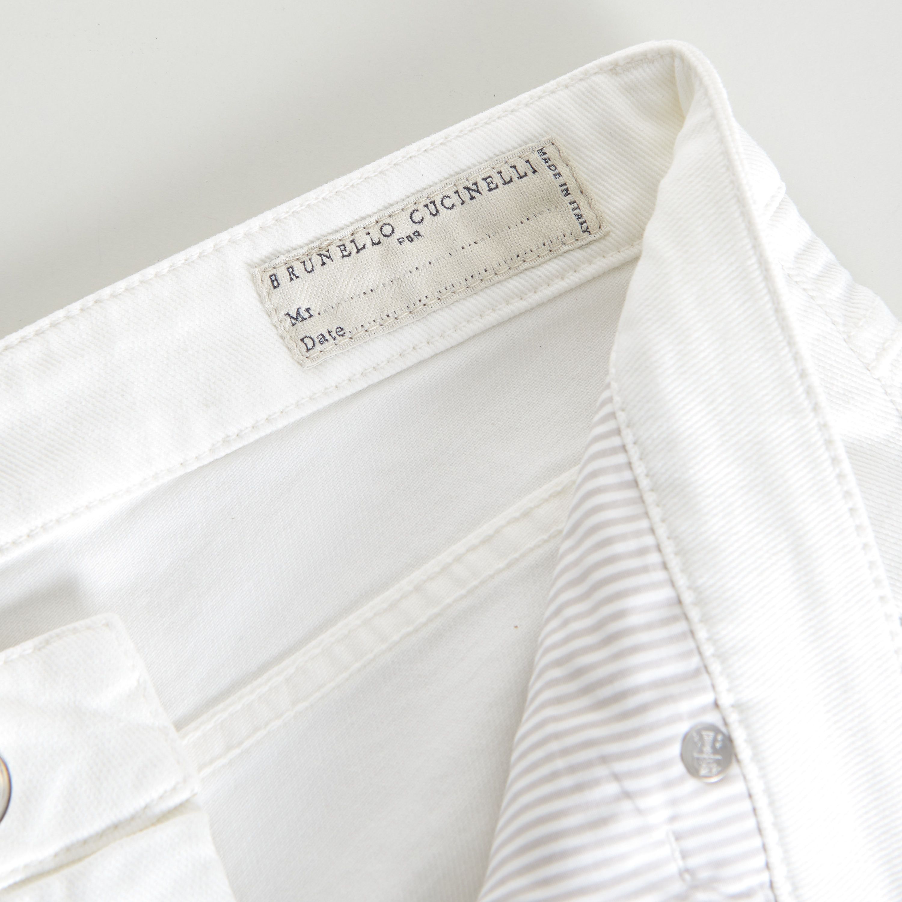 Brunello Cucinelli Snow White Stretch Denim Trousers - Slim Fit, Five-Pocket Size US 36 / EU 52 - 7 Thumbnail