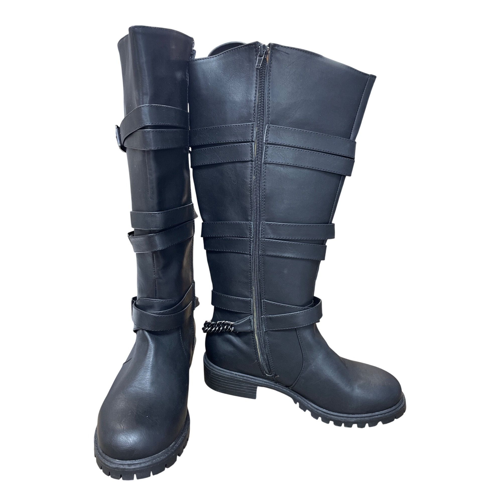 Torrid Torrid Womans Black Non Leather Below Knee Riding Boots SKU Size US 9 / IT 39 - 1 Thumbnail