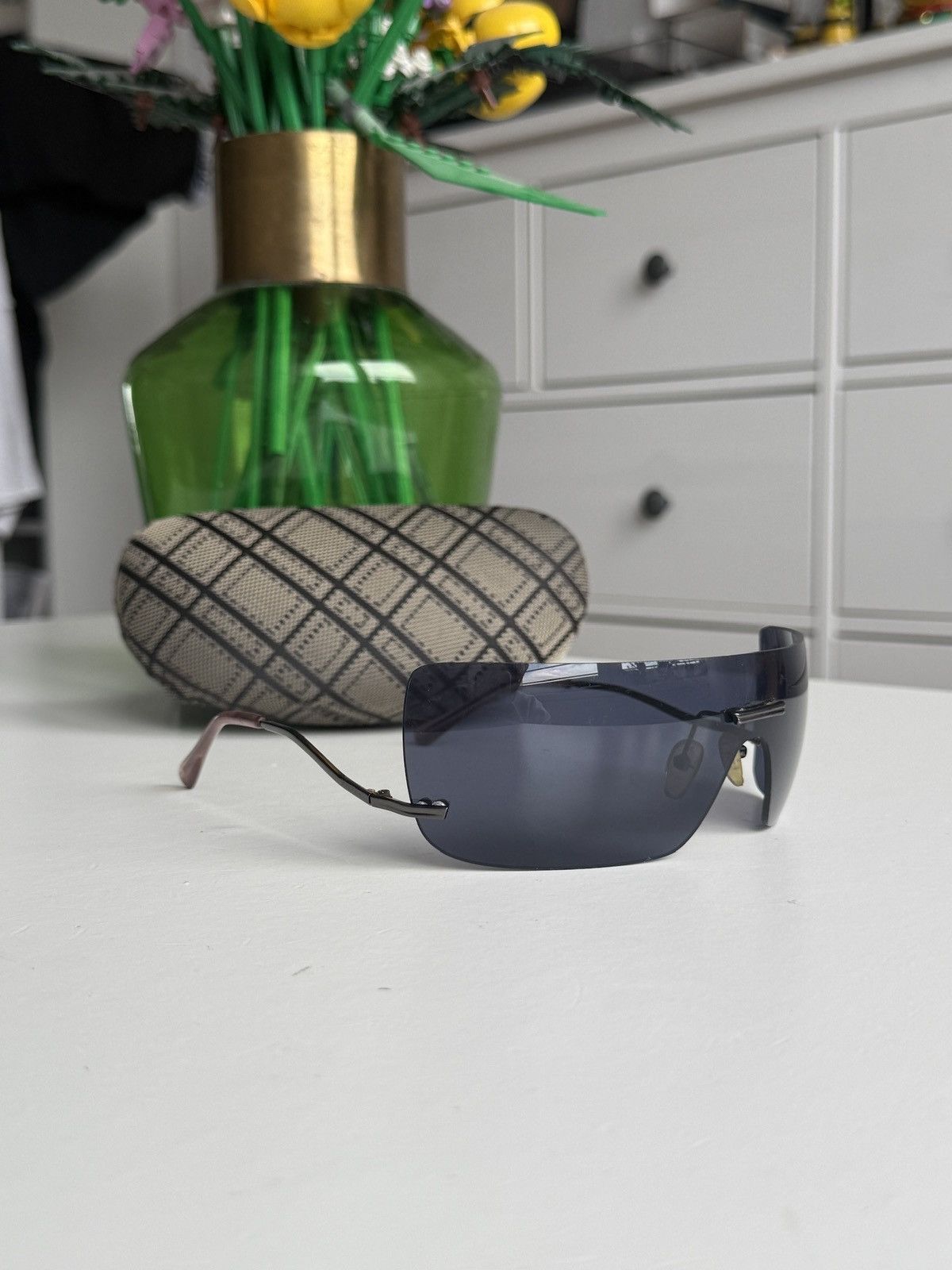 Designer Vintage y2k Max mara shield sunglasses designer avantgarde Size ONE SIZE - 3 Thumbnail
