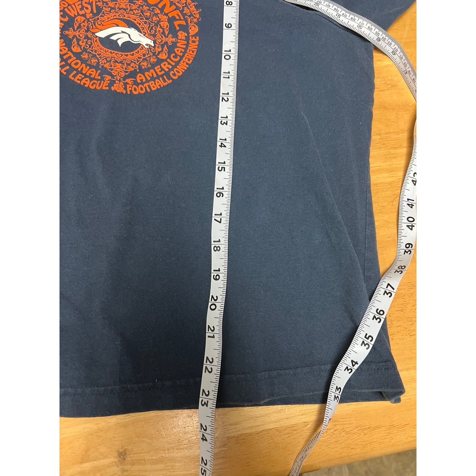 NFL Womens Denver Broncos Shirt NFL Graphic Top Tee Blue Large Size L / US 10 / IT 46 - 8 Thumbnail