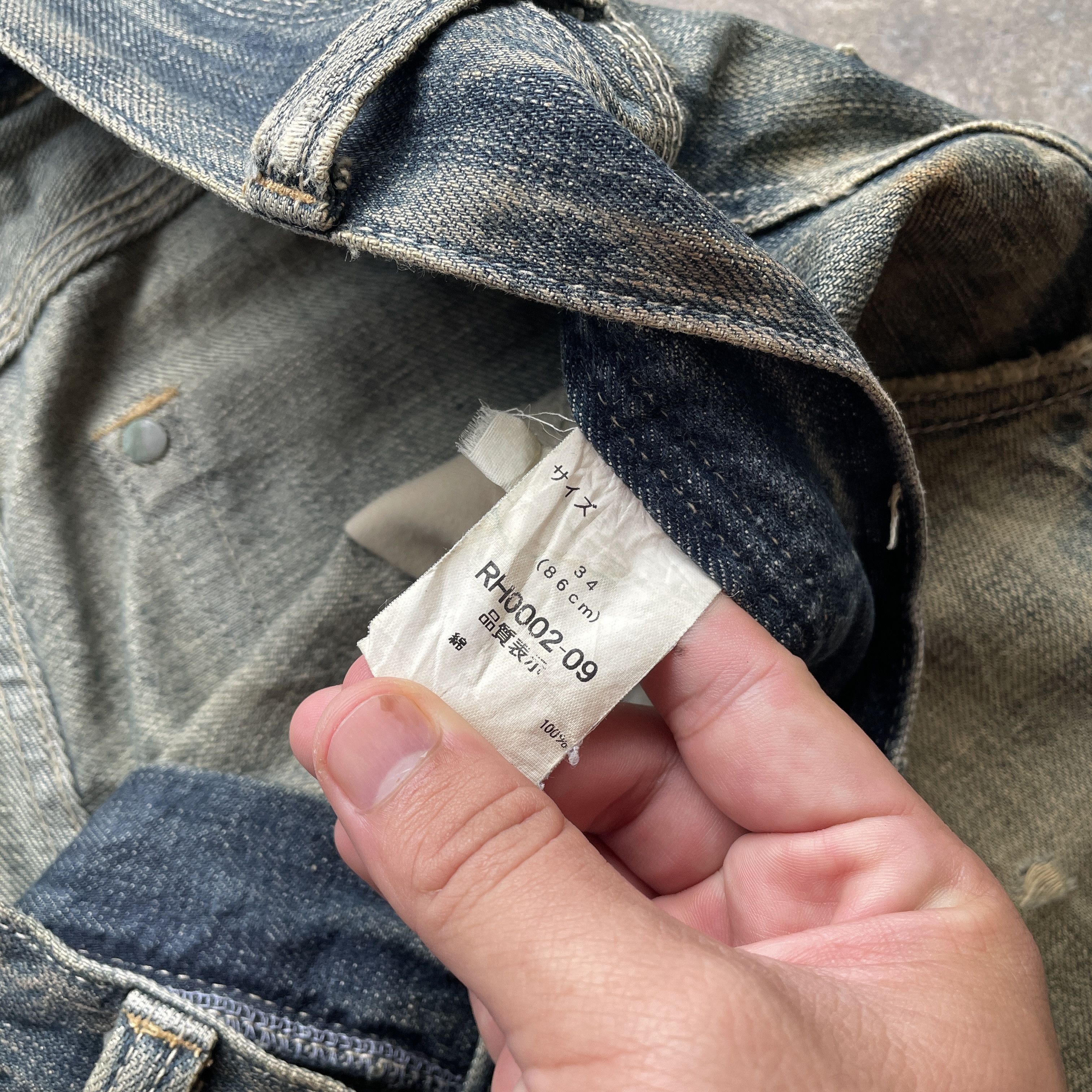 Japanese Brand × Rusty Vintage Japan Rush Hour Rusty Wash Cropped Denim Pants Jeans Size US 34 / EU 50 - 9 Thumbnail