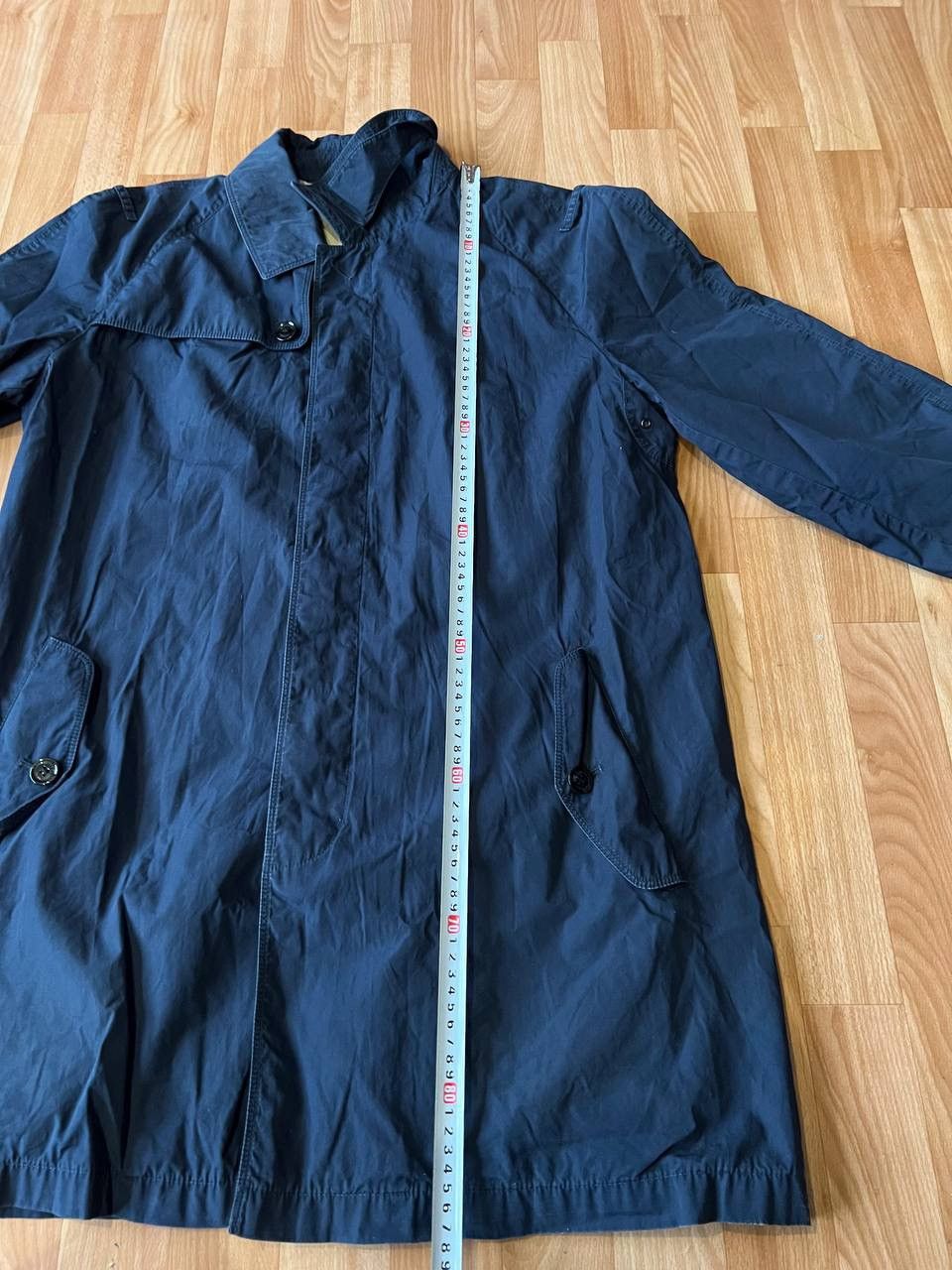 Burberry BURBERRY BRIT SOLID WMN NAVY BUTTON TRENCH COAT JACKET XL Size XL / US 12-14 / IT 48-50 - 20 Thumbnail