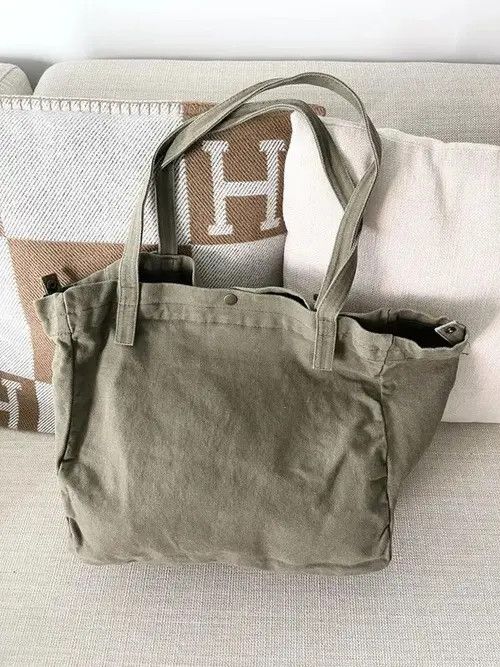 VIBE STEAL! Vintage Japan Military Green Tote Bag Size ONE SIZE - 3 Thumbnail