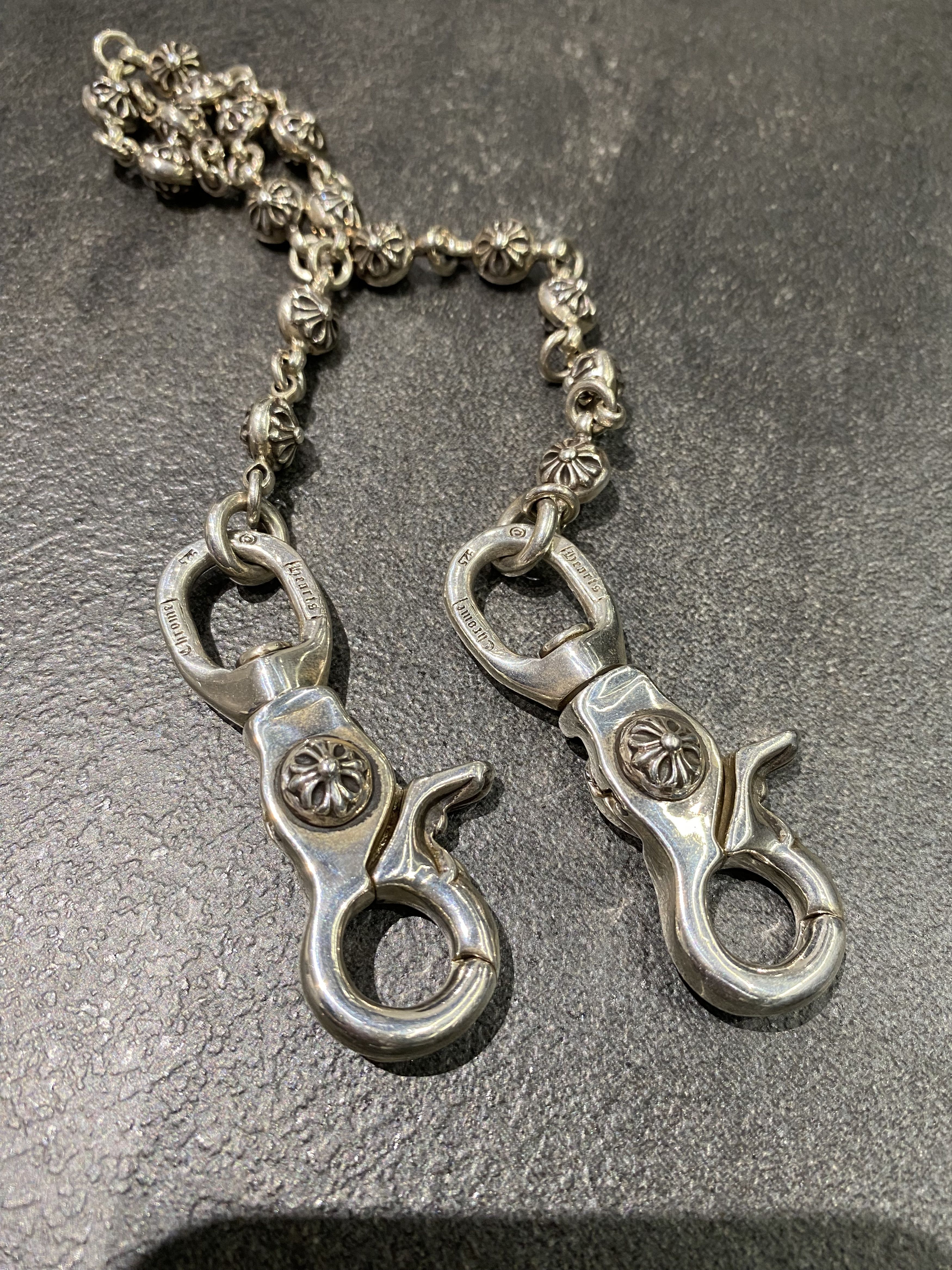 Chrome Hearts Chrome Hearts Silver 2 Clip Cross Ball Wallet Chain Size ONE SIZE - 5 Thumbnail
