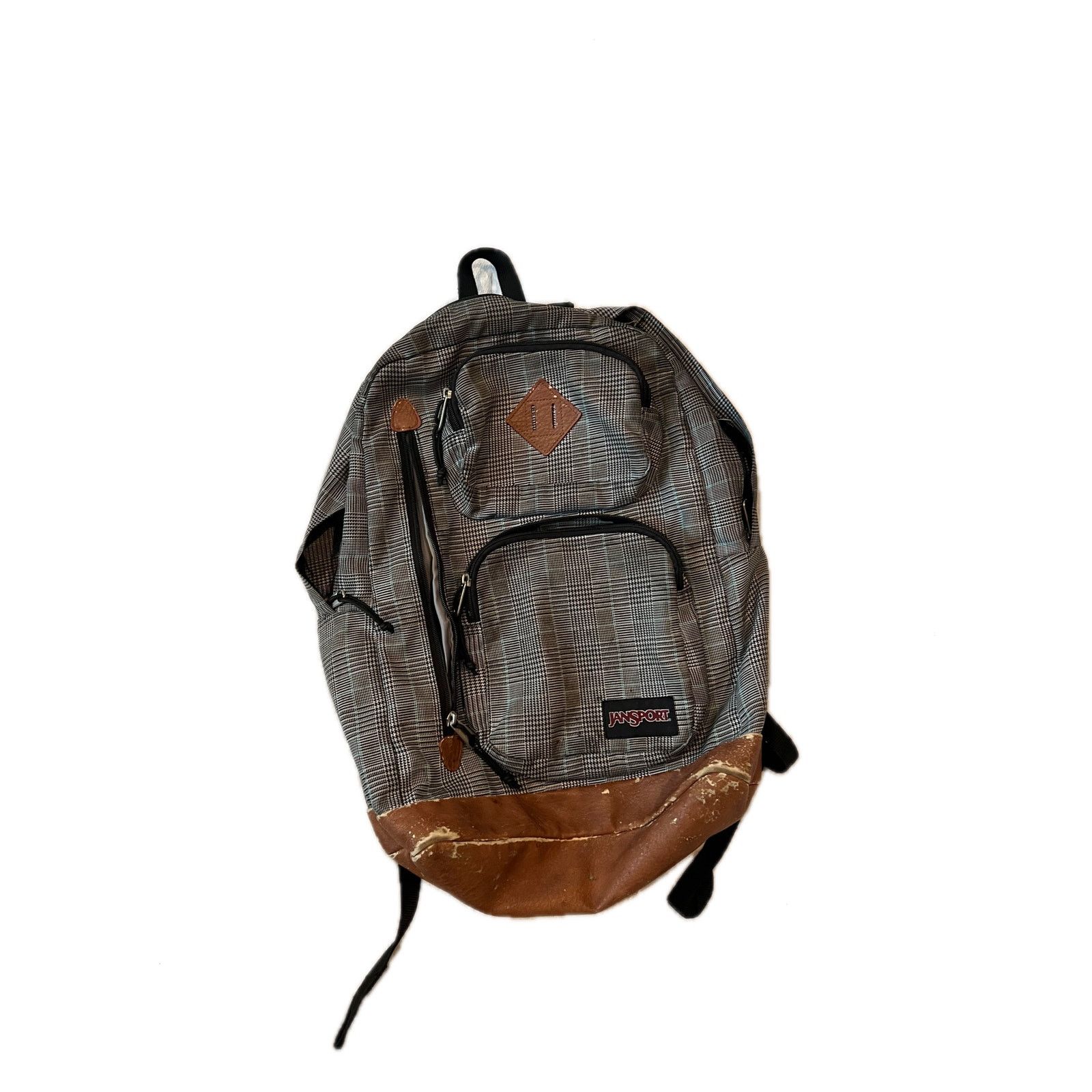 Jansport JanSport Right Pack Gray 2 Section Backpack W Leather Size ONE SIZE - 1 Thumbnail