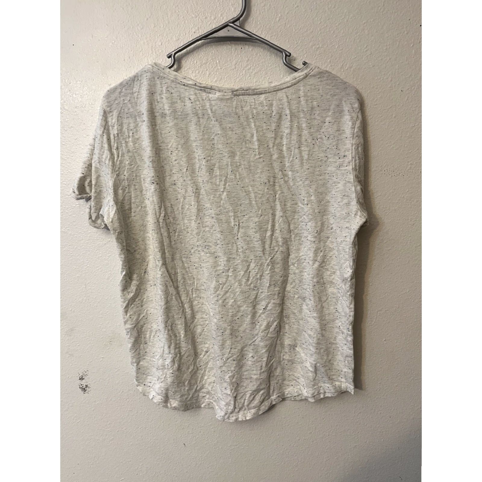 H&M H&M Brand T-Shirt Women Classic Fit Cotton Short Sleeve Round Neck Gray Solid Jersey Logo Accents Basic Style All Seasons Casual Colorful Color Gray M Size M / US 6-8 / IT 42-44 - 3 Thumbnail