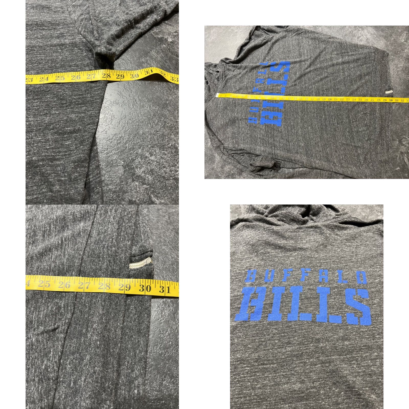 NFL Buffalo Bills NFL Pro Line Gray Full Zip Hoodie 3XB Mens Big 3X Gray Full Zip Lined Not Thick Size US XXL / EU 58 / 5 - 8 Thumbnail