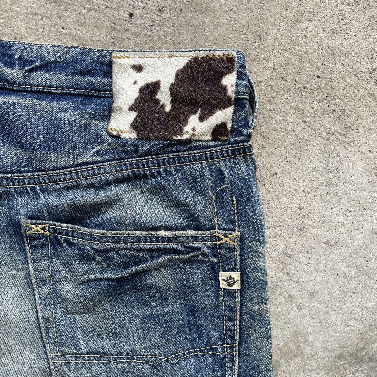 Japanese Brand × Jean × Vintage Vintage Brapper’s Japan Rusty Wash Distressed Jeans Pants Size US 32 / EU 48 - 8 Thumbnail