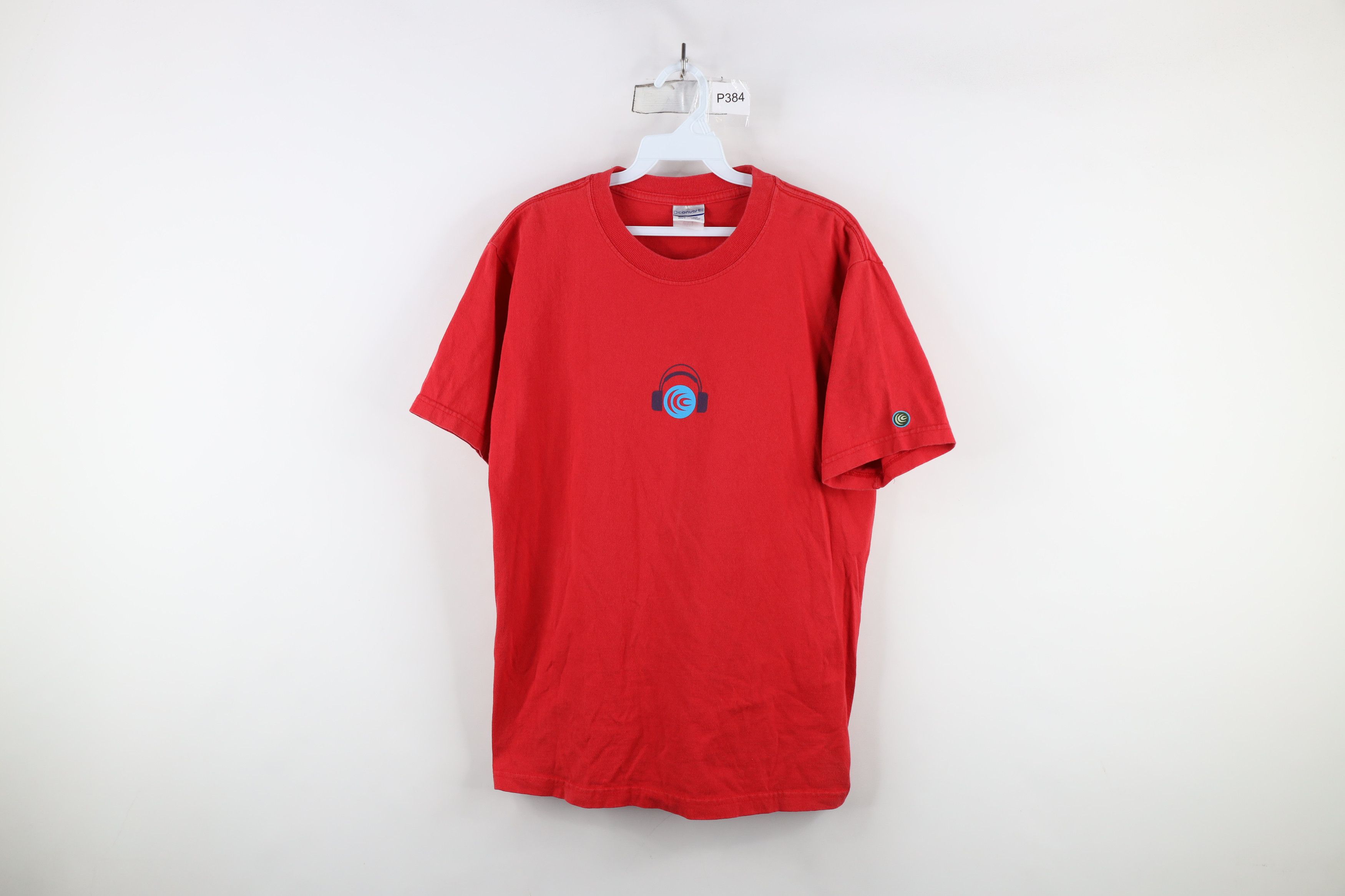 Columbia × Vintage Vintage 90s Y2K Columbia Convert Headphones T-Shirt Red Size US M / EU 48-50 / 2 - 1 Thumbnail