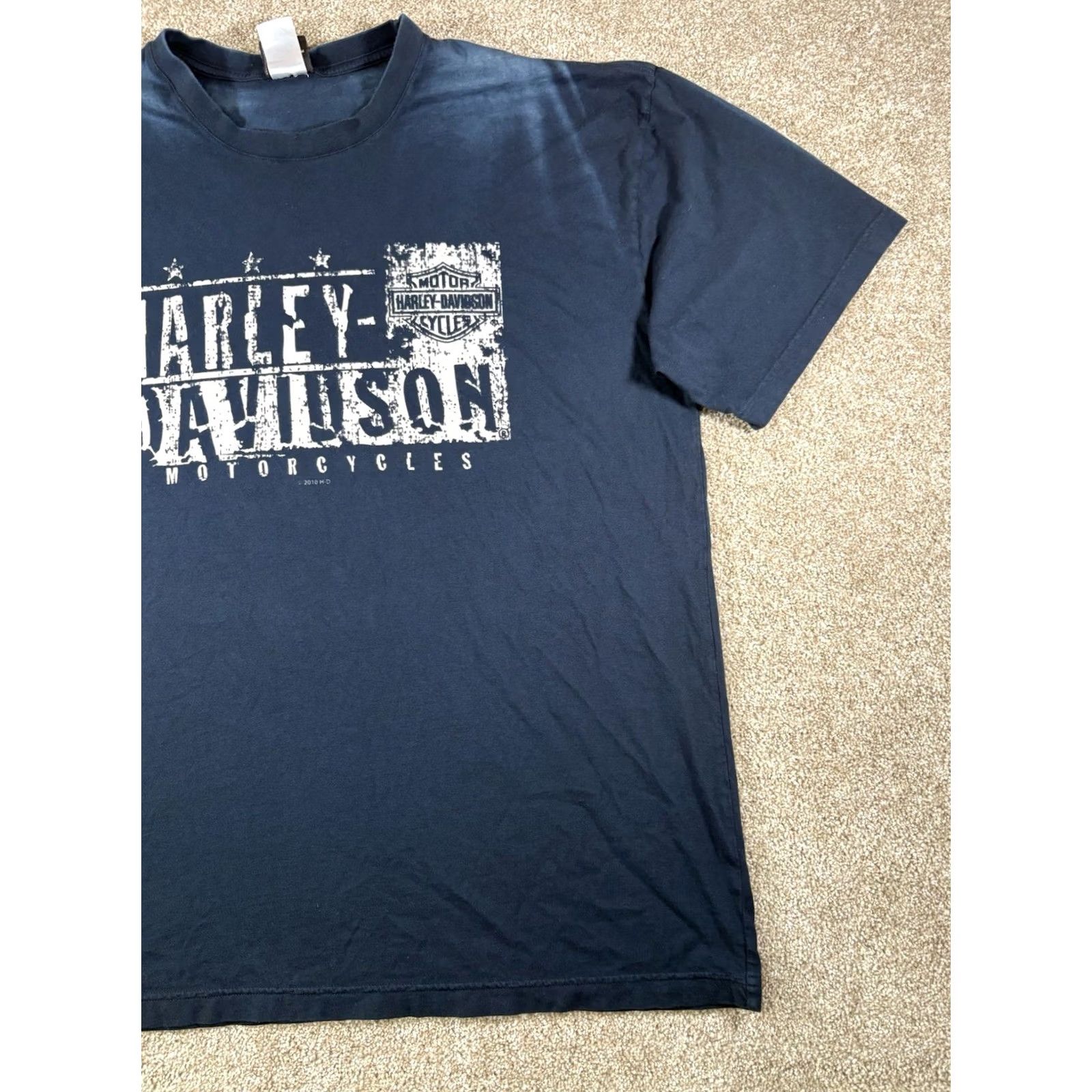 Harley Davidson Harley-Davidson T-Shirt Blue Crew Neck Short Sleeve 2XL Men’s Y2K Graphic Double-Sided Retro Biker Motorcycle Georgia Tifton Size US XXL / EU 58 / 5 - 5 Thumbnail
