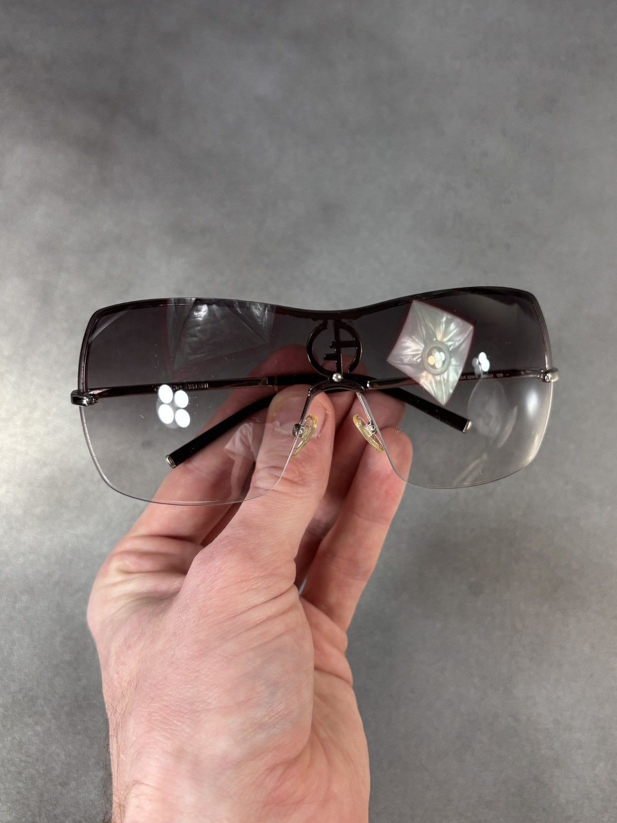 Giorgio Armani 2000s Giorgio Armani Shield Sunglasses GA 329/S Y2K Metal Size ONE SIZE - 22 Thumbnail