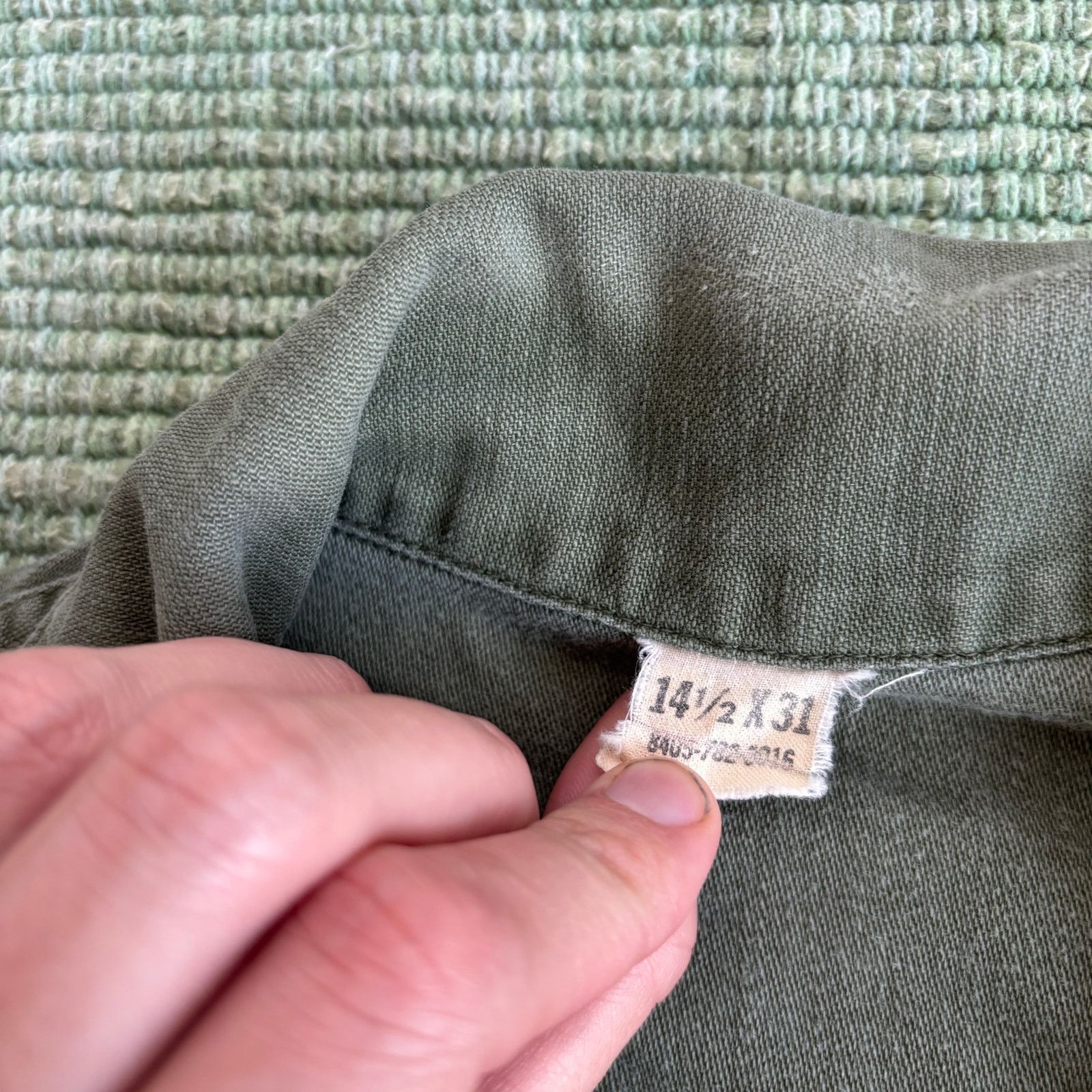 Vintage Vintage 60s All Cotton OG-107 Army Fatigue Shirt Nameplate Size US M / EU 48-50 / 2 - 3 Thumbnail
