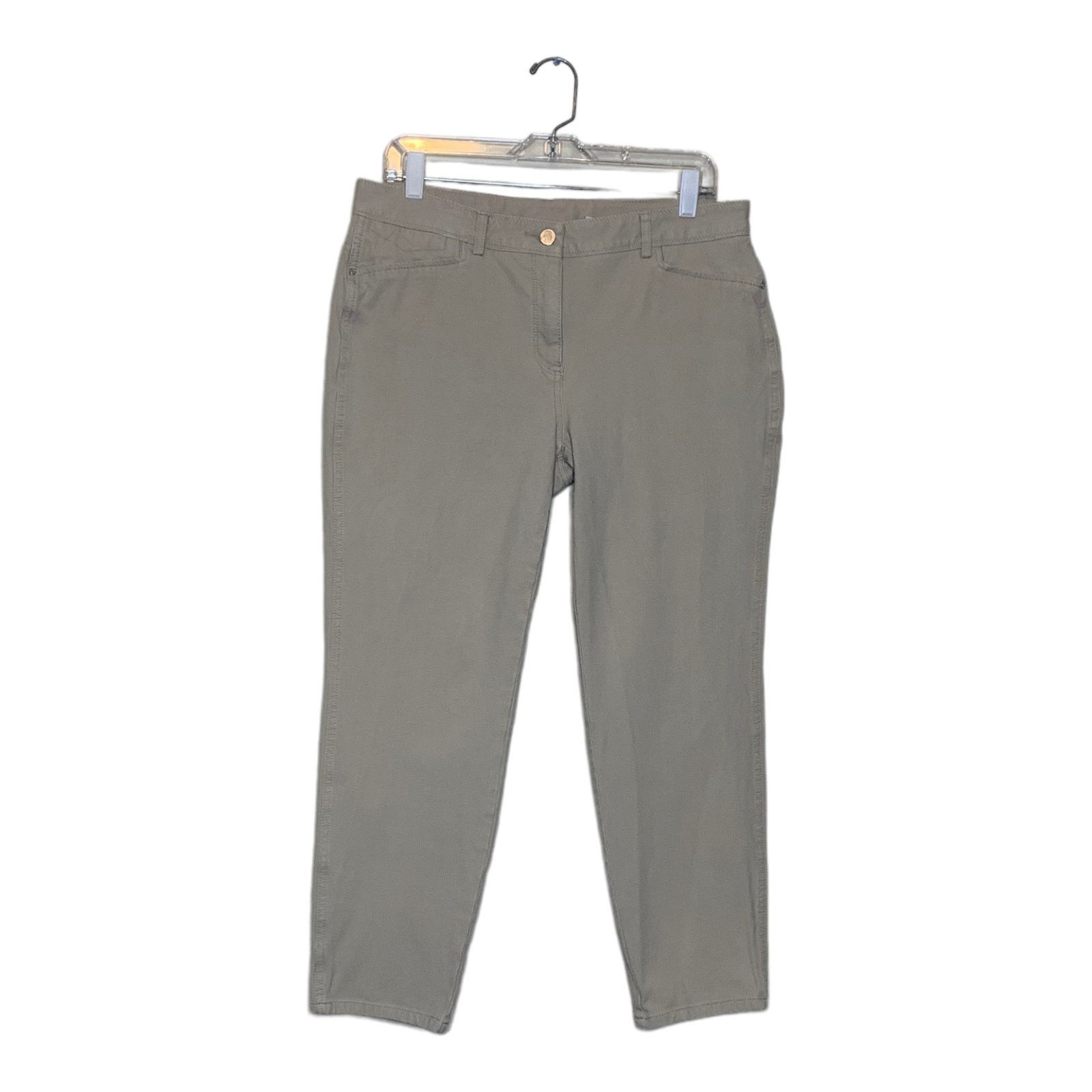 Chicos Chico's slimming beige capri stretch jeans size 2 - large Size 34" / US 12 / IT 48 - 6 Thumbnail