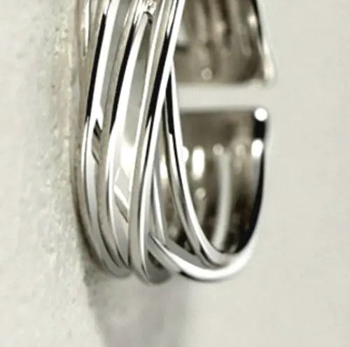Ring Of Fire Punkrock Shiny Tiny Bird Nest Silver Ring Size ONE SIZE - 4 Thumbnail