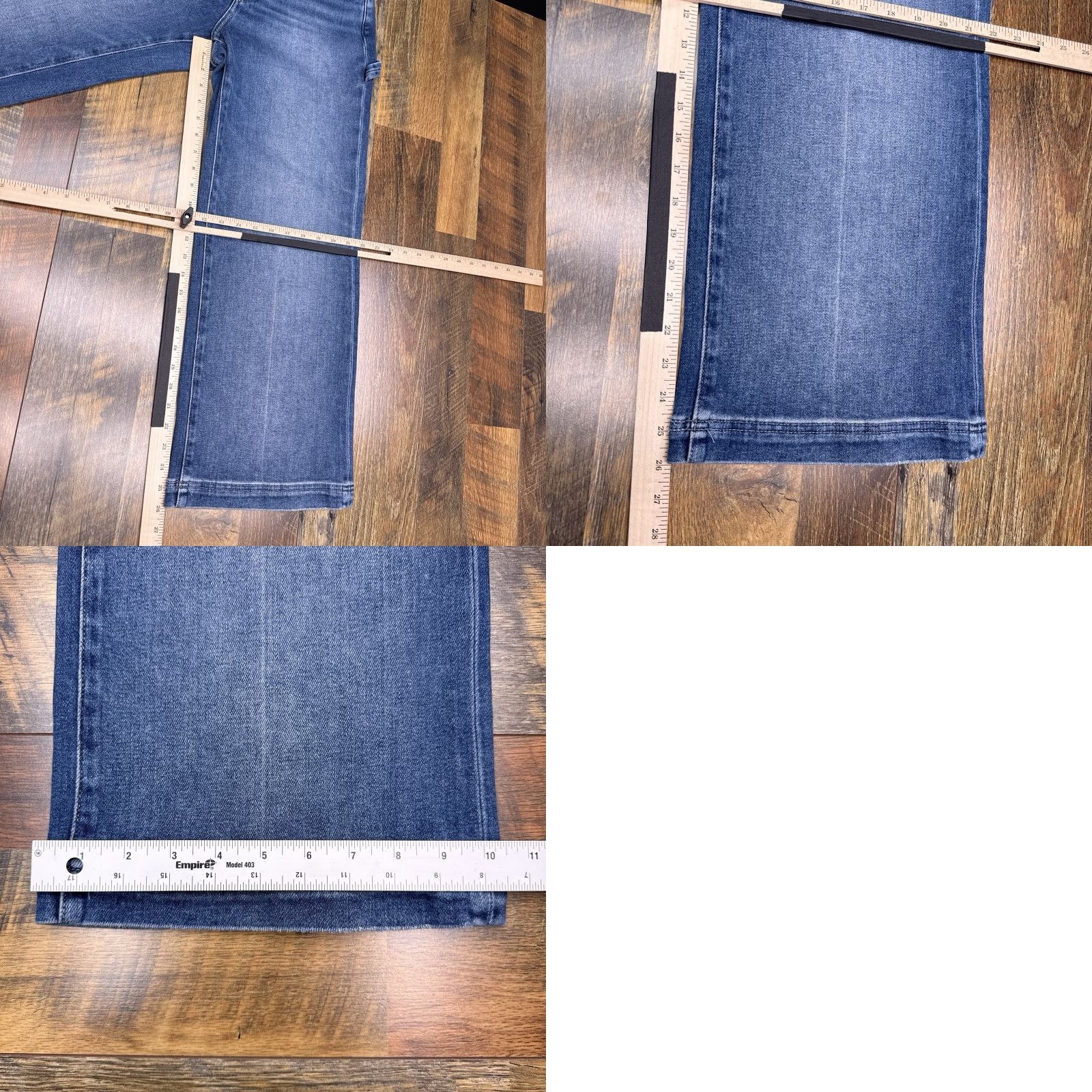 Paige Paige Womens Jeans Wide-Leg 28 Distressed Stretch Denim Blue 5-Pocket Logo High Rise Size 28" / US 6 / IT 42 - 9 Thumbnail