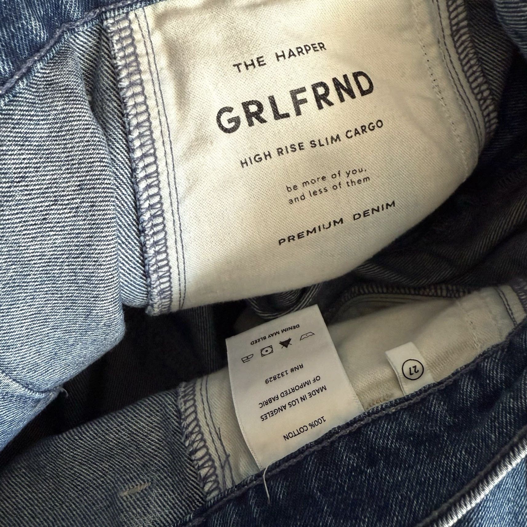 GRLFRND GRLFRND The Harper High Rise Slim Cargo Jeans Cameron 27 Jeans Women Size 27" / US 4 / IT 40 - 7 Thumbnail