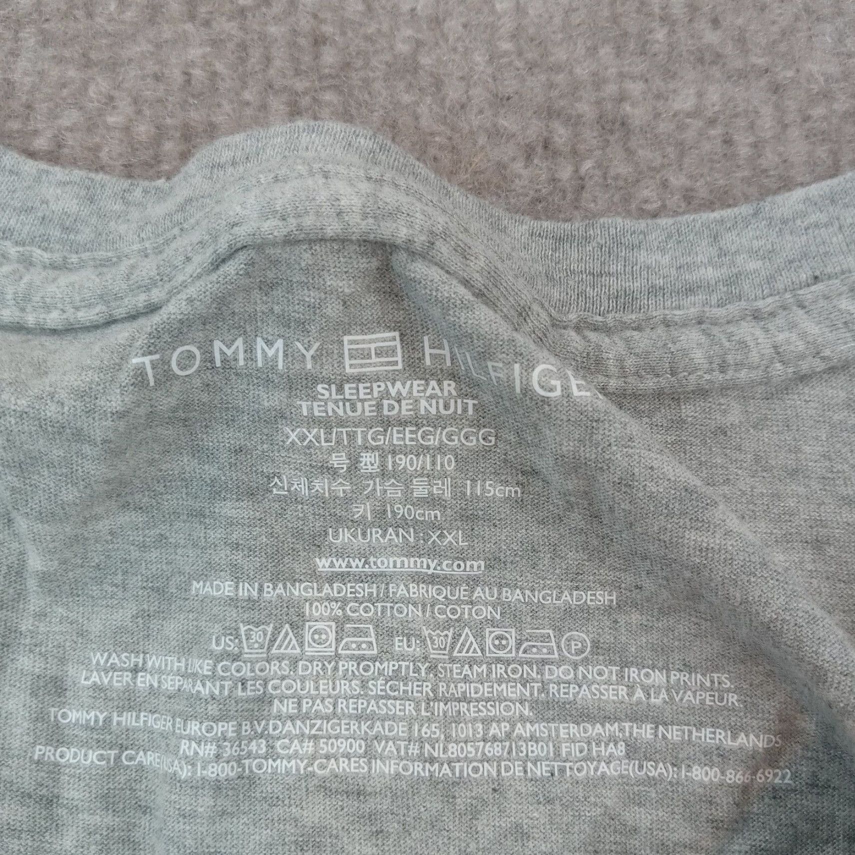 Tommy Hilfiger Tommy Hilfiger Mens XXL Gray Blue Sleepwear Crew Neck Short Sleeve Size US 39 - 5 Thumbnail