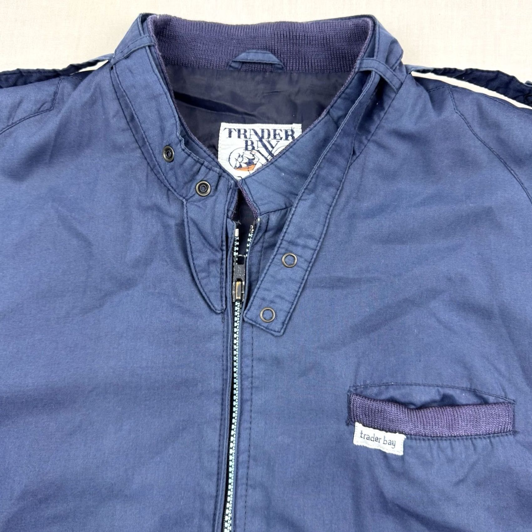 Members Only VINTAGE Trader Bay Jacket Mens Large 1980s Windbreaker Blue Zip Snap Logo Classic Members Only Size US L / EU 52-54 / 3 - 2 Thumbnail