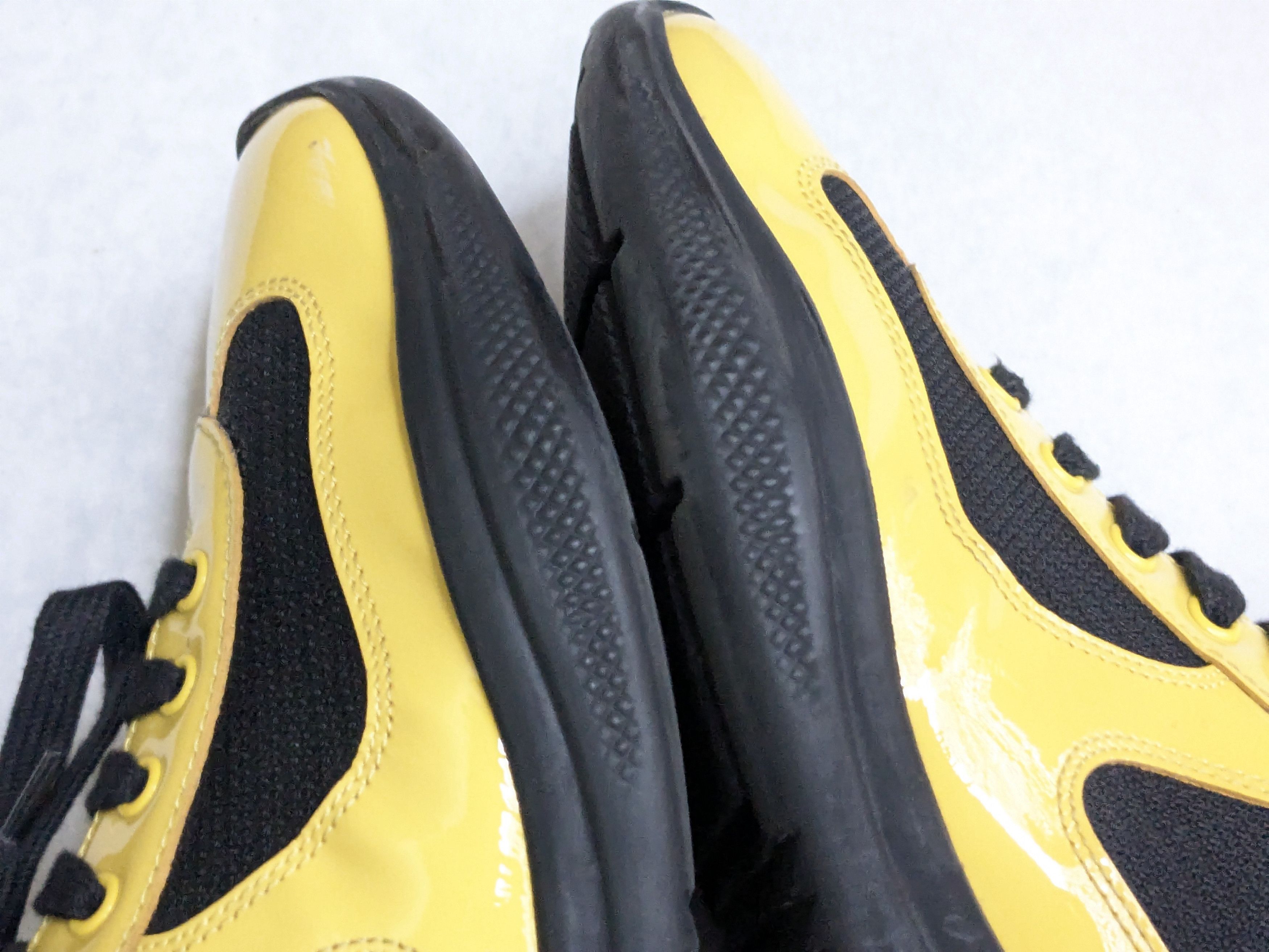 Prada Prada America's Cup Sneakers Yellow Patent Leather Black 10 Size US 10 / EU 43 - 11 Thumbnail