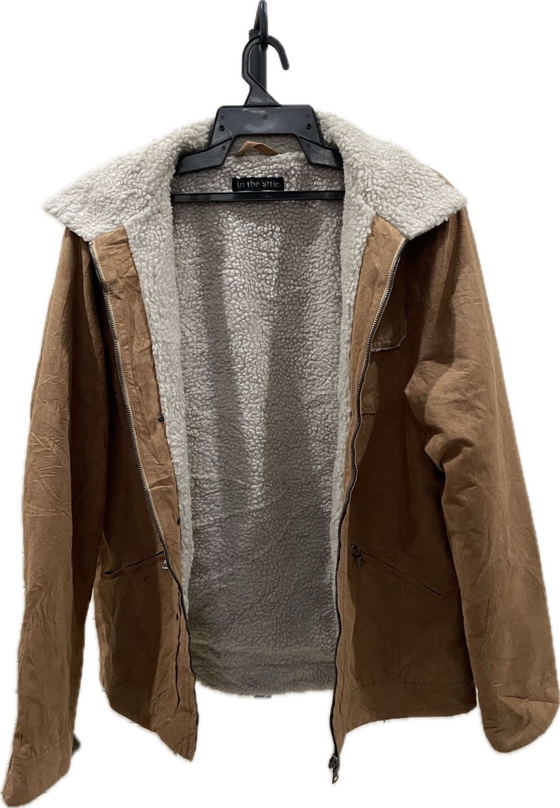 In The Attic × Japanese Brand In The Attic Wool-like Zipper Jacket with Pockets Size US L / EU 52-54 / 3 - 7 Thumbnail