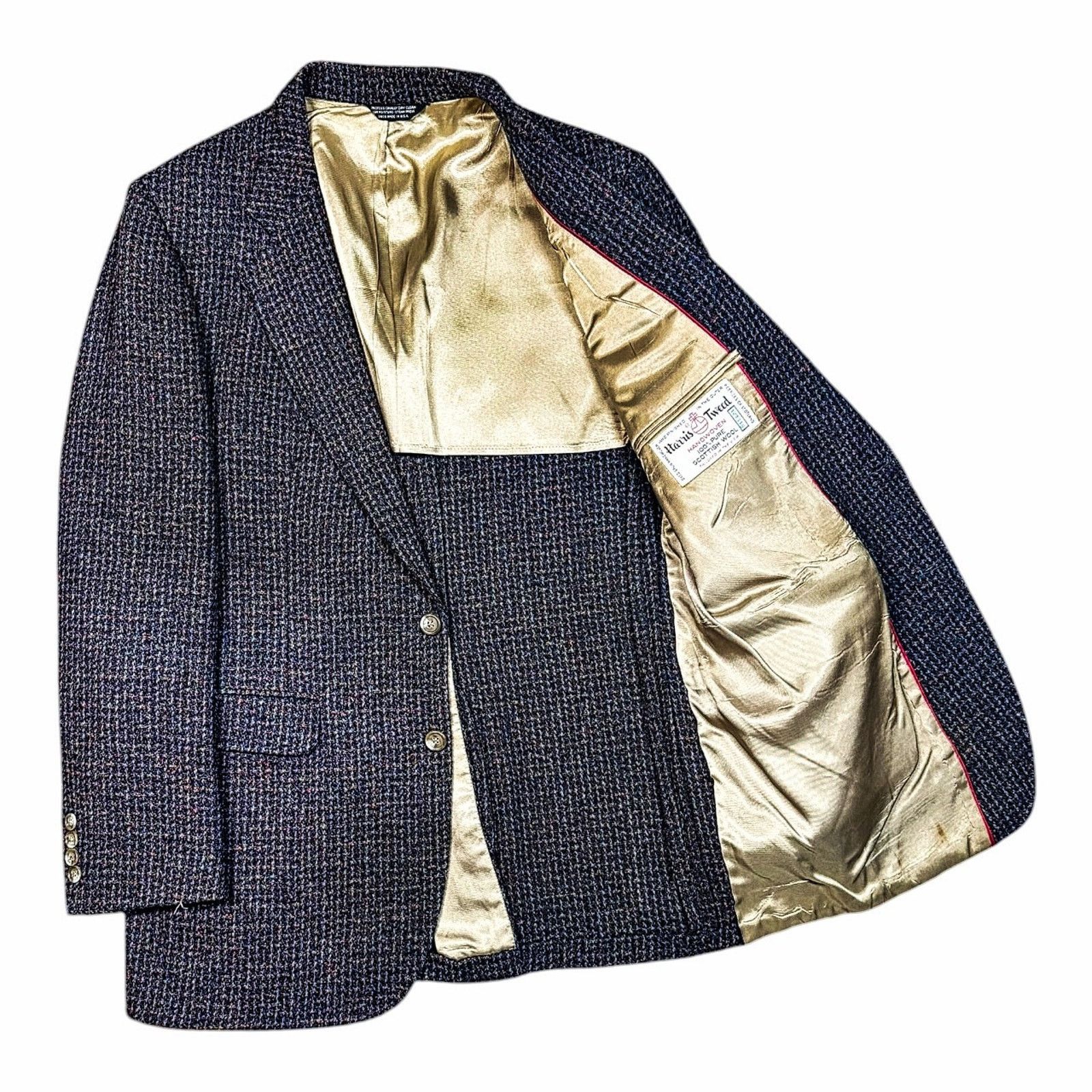 Harris Tweed Heironimus Harris Tweed Blazer 42R Wool Sport Coat Vintage Size 42R - 2 Thumbnail