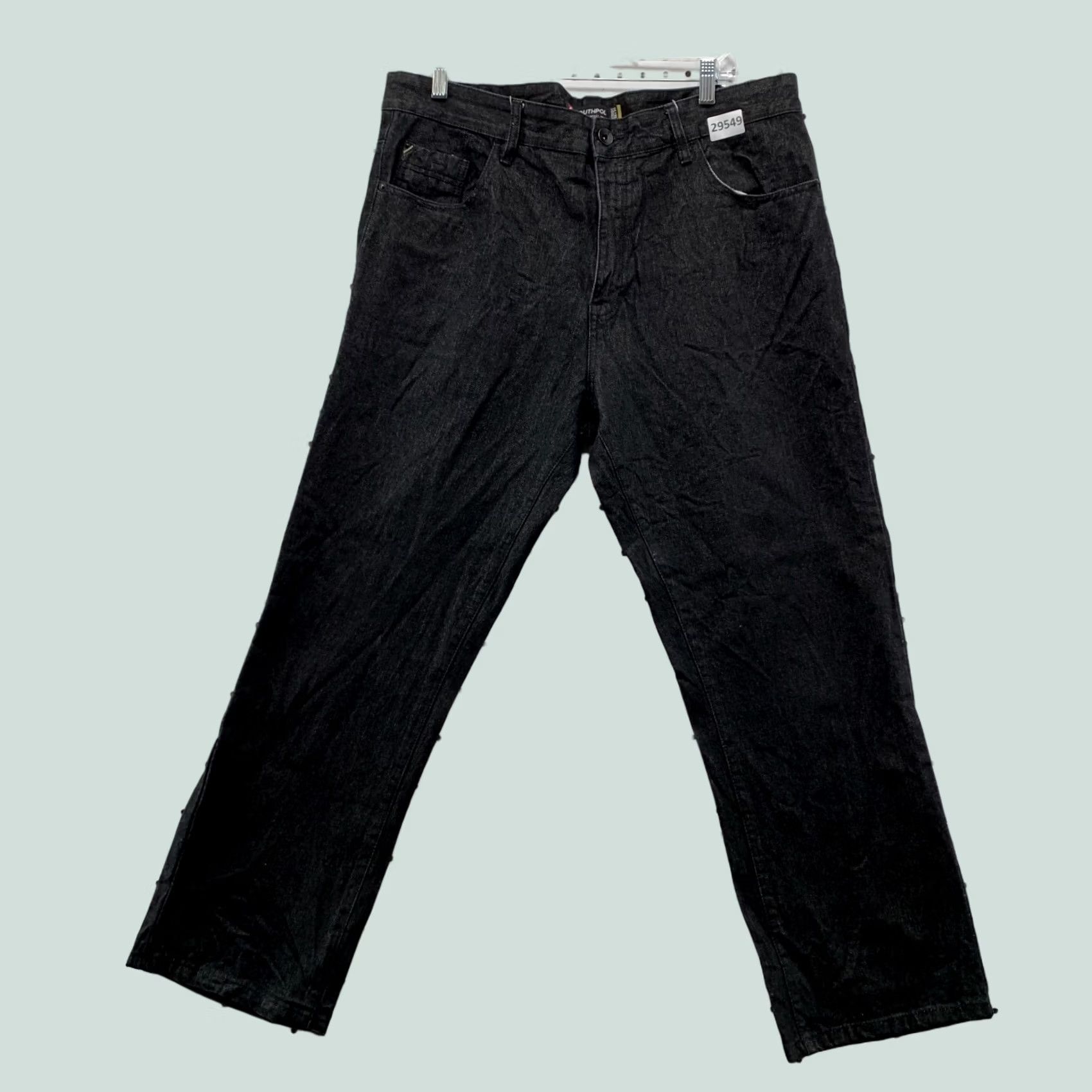 Southpole VINTAGE SouthPole Jeans Mens 38x29 Black Denim Straight Leg 90s Y2K Straight Jeans Mens Size US 38 / EU 54 - 1 Thumbnail