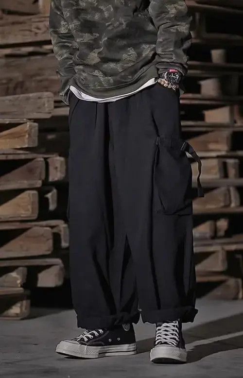 20AW Indigo Union Japan Black Oversized Worker Pants