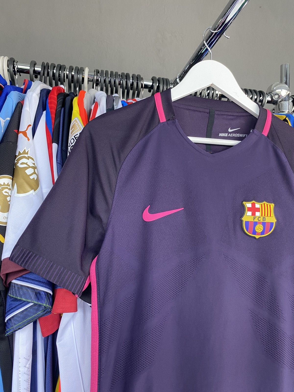 Nike 2016 NIKE BARCELONA #10 MESSI PLAYER ISSUE FOOTBALL JERSEY Size US S / EU 44-46 / 1 - 3 Thumbnail
