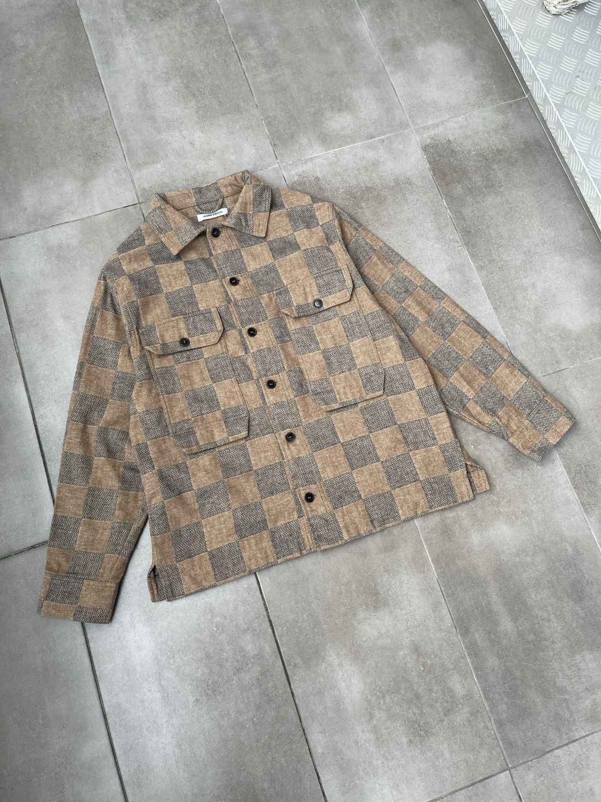 Henrik Vibskov !DS! AW23 Henrik Vibskov Checkered Field Flannel Shirt Size US M / EU 48-50 / 2 - 12 Thumbnail