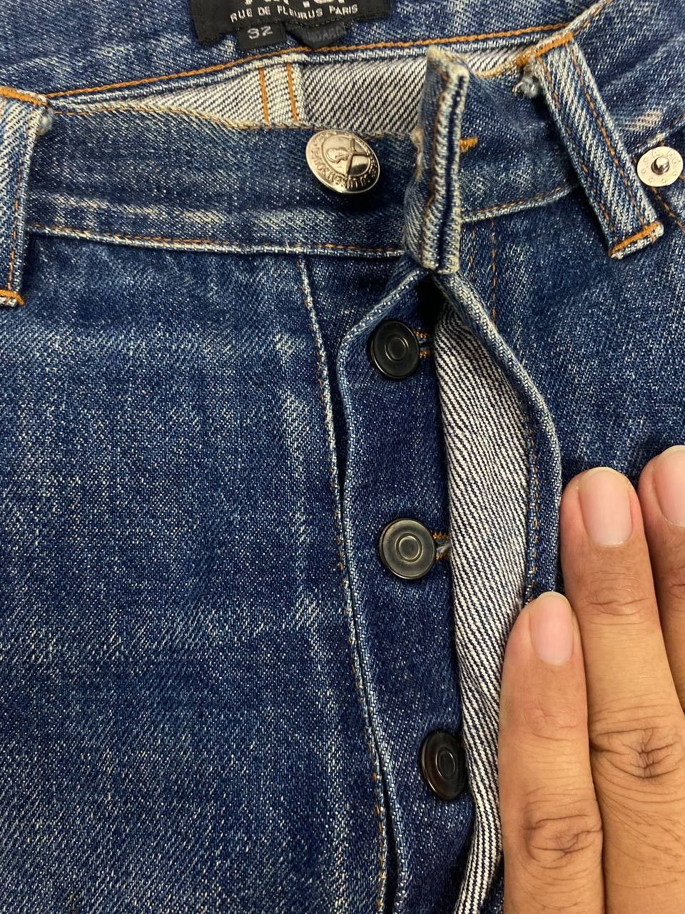 A.P.C. vintage APC japan selvedge distressed denim nice design Size US 33 - 15 Thumbnail