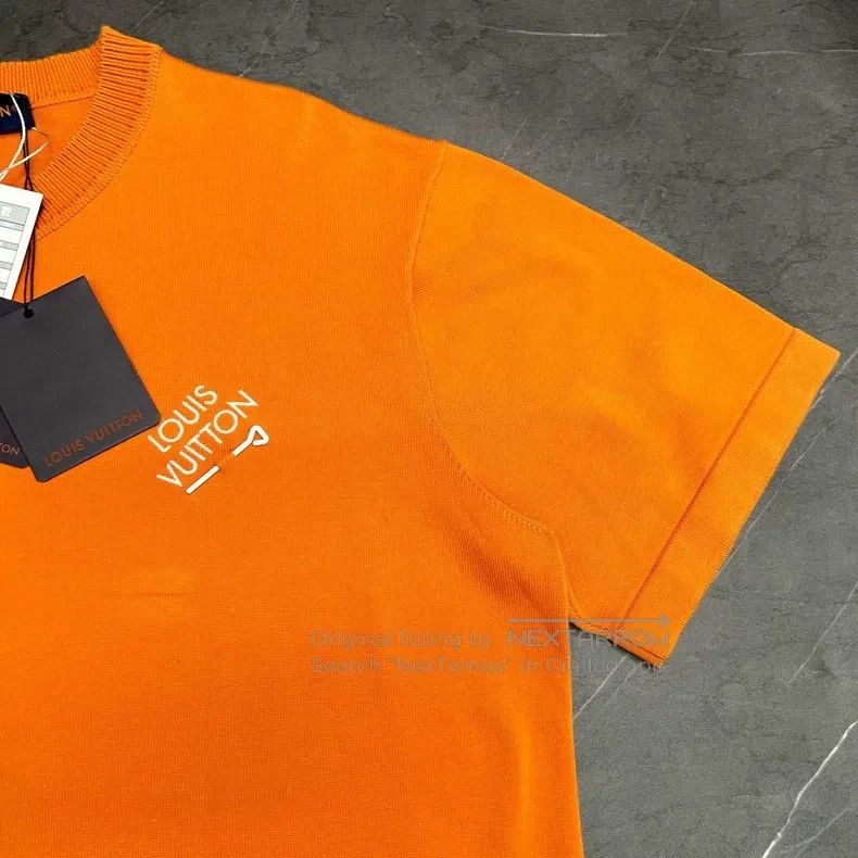 Louis Vuitton Louis Vuitton Orange knit pin short sleeves Size US XL / EU 56 / 4 - 3 Thumbnail