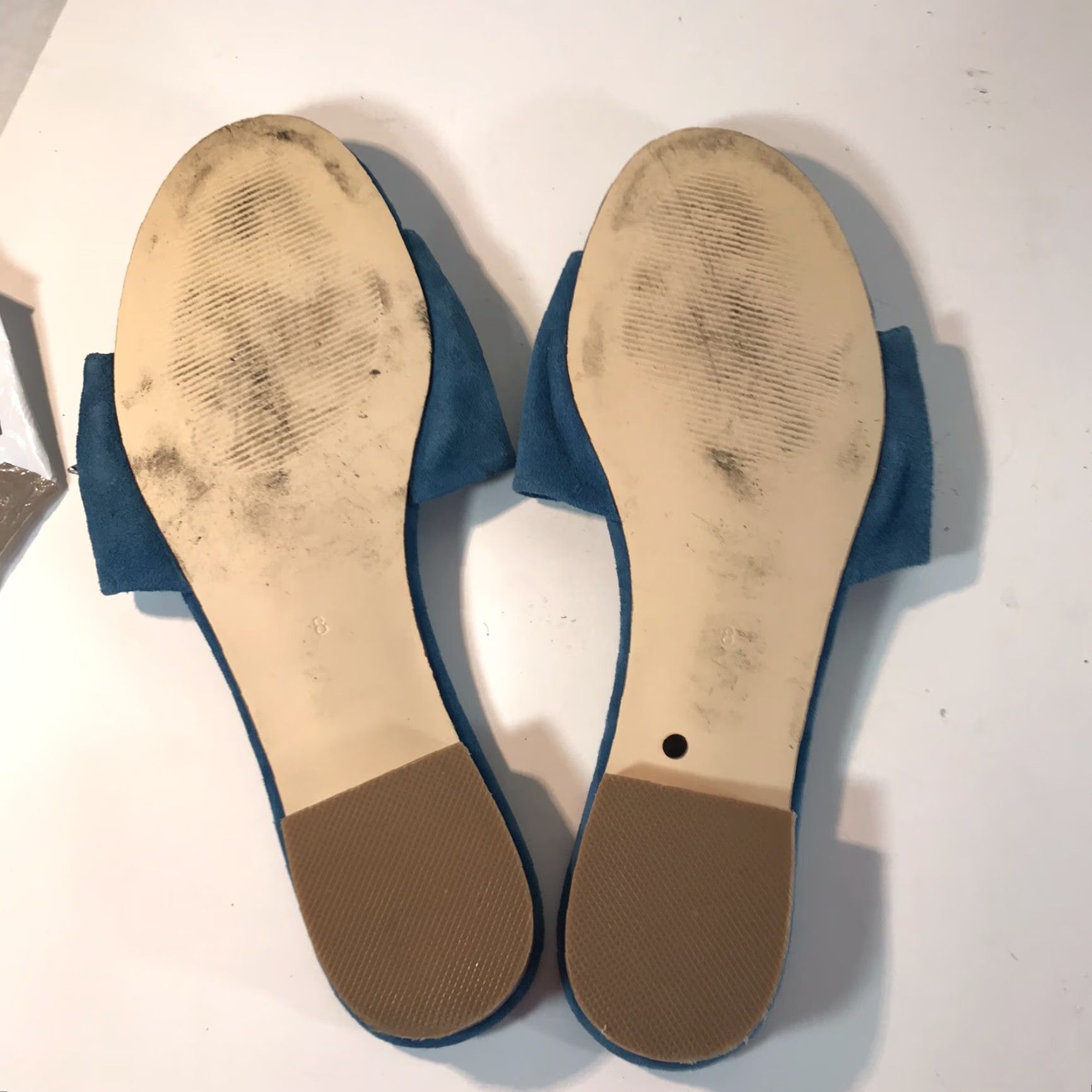 Matisse VINTAGE Matisse Women’s Flats Slide Size 8M Suede Blue Rhinestones Casual Dress Sandal Size US 8 / IT 38 - 7 Thumbnail