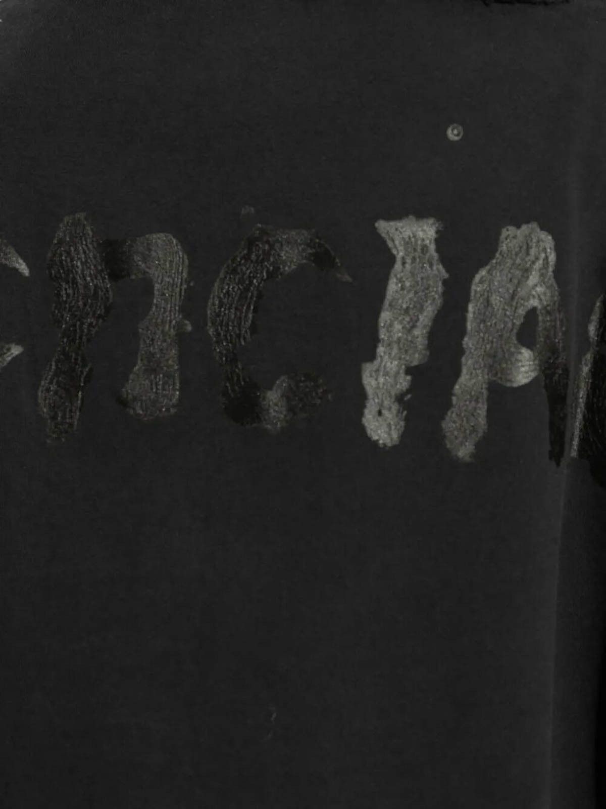 Balenciaga o1bcso1str0426 Painted T-Shirt Oversized in Black Size XS / US 0-2 / IT 36-38 - 3 Thumbnail
