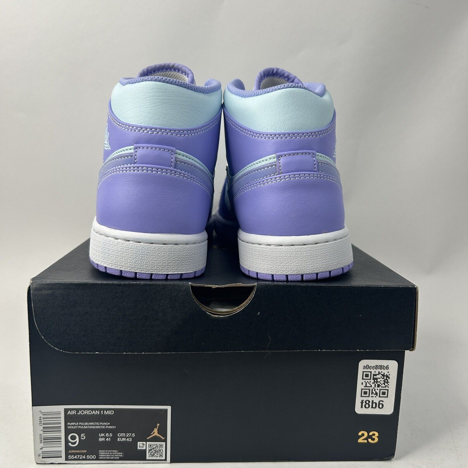 Nike Nike Air Jordan 1 Retro Mid “Purple Pulse/Arctic Punch” 2024 Size US 9.5 / EU 42-43 - 4 Thumbnail
