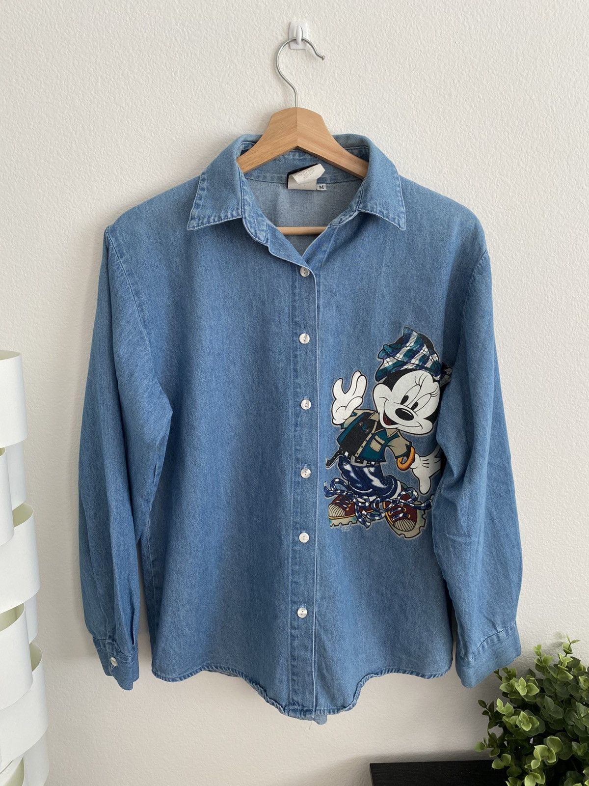 Disney Vintage 90s Minnie Mouse Button Up Shirt Size M / US 6-8 / IT 42-44 - 1 Thumbnail