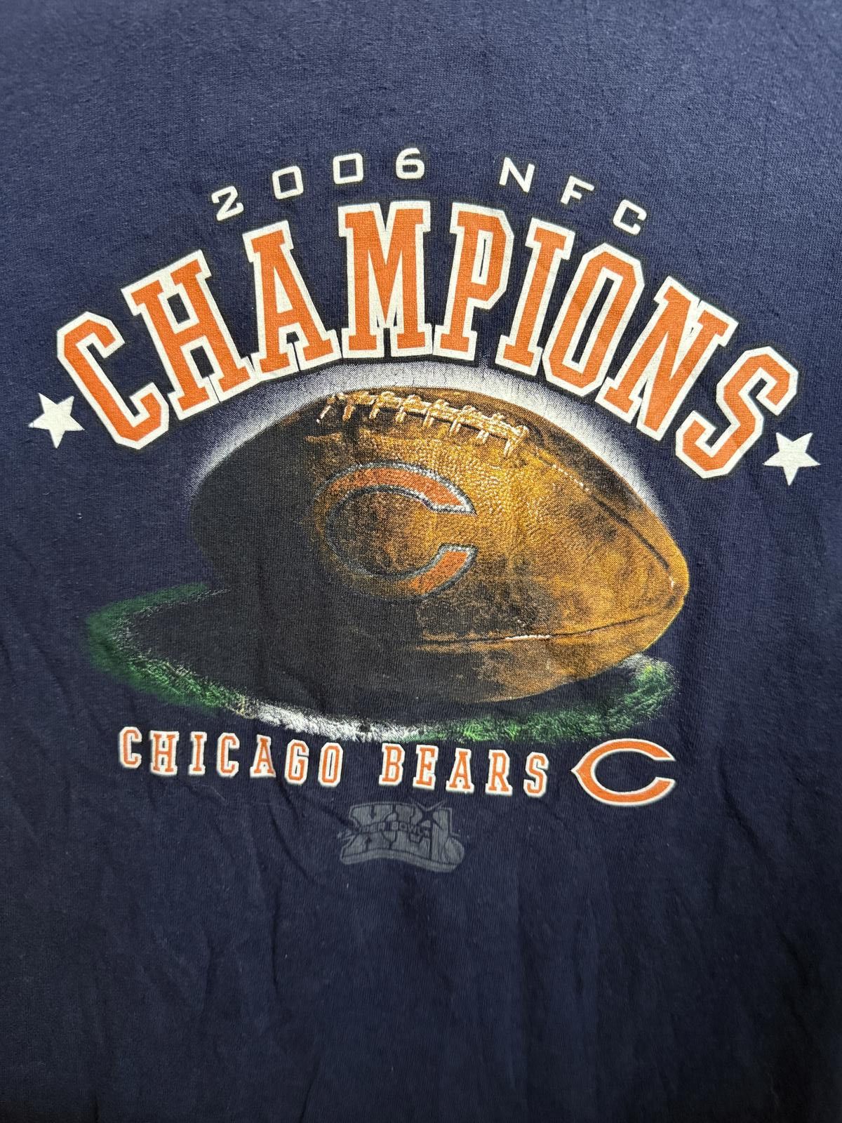 Jerzees Chicago Bears Super Bowl XL T-shirt 2006 NFC Champs L Size US L / EU 52-54 / 3 - 3 Thumbnail