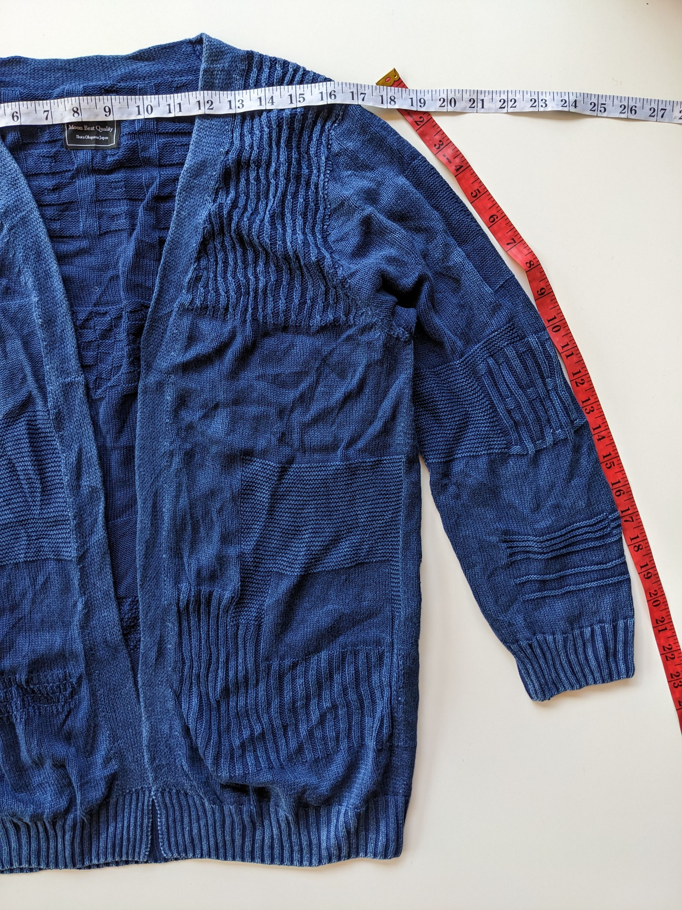 Indigo × Japanese Brand Moon Beat Clothing indigo cardigan Size US M / EU 48-50 / 2 - 8 Thumbnail