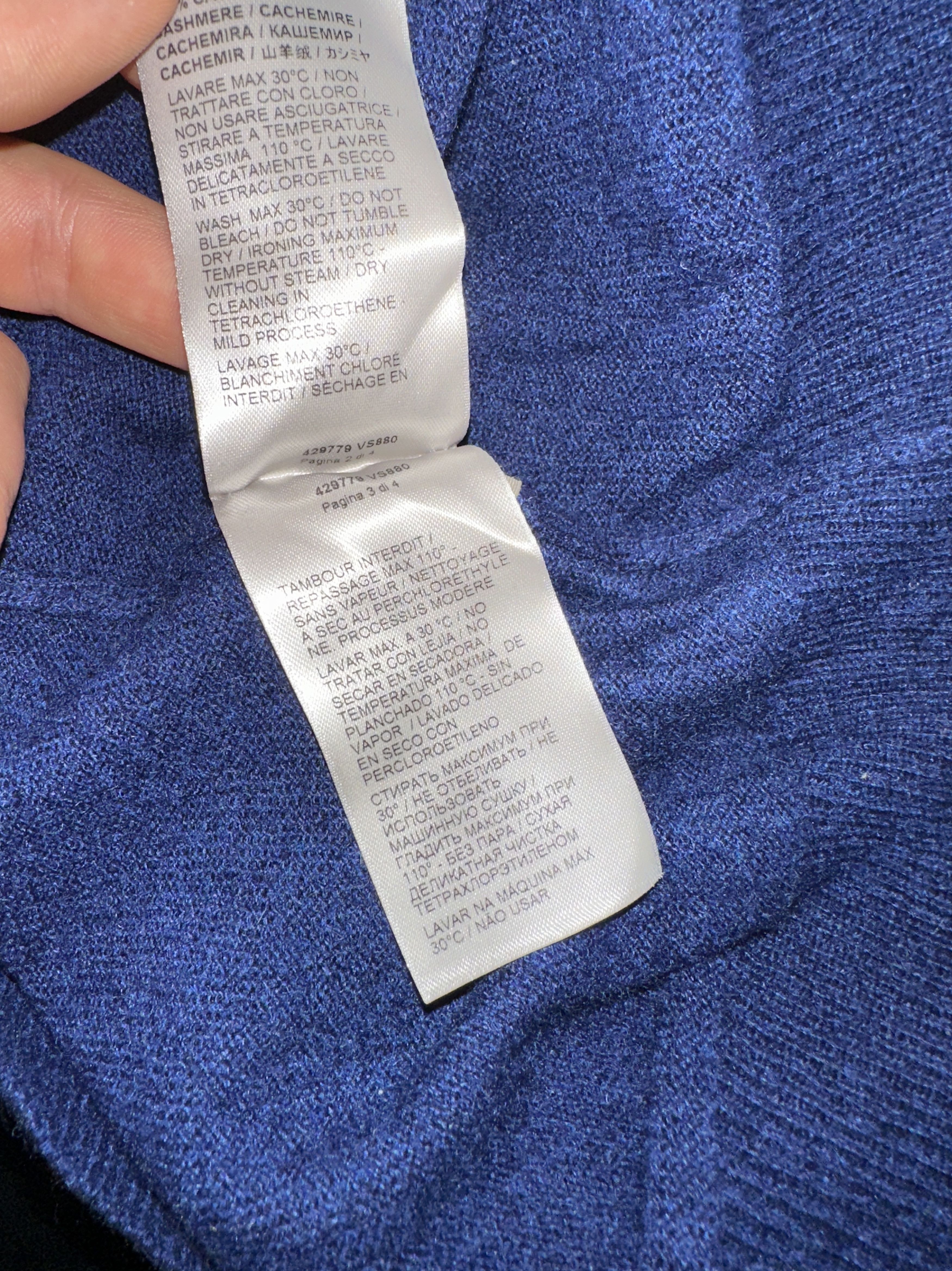 Bottega Veneta Bottega Veneta Women 100% Cashmere Knit Sweater IT44 Blue Size US S / EU 44-46 / 1 - 11 Thumbnail