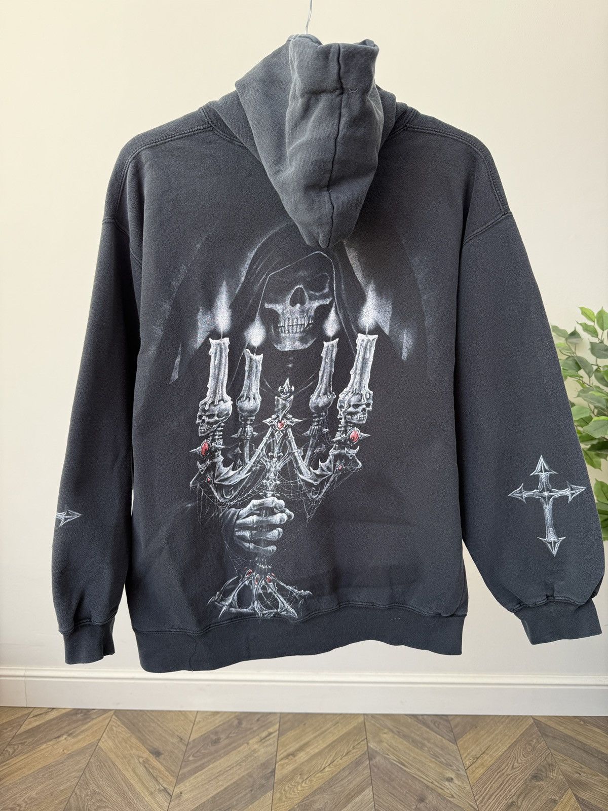 Other Vintage Spiral Gothic Skull Faded Distressed Y2K Rare Hoodie Size US S / EU 44-46 / 1 - 13 Thumbnail