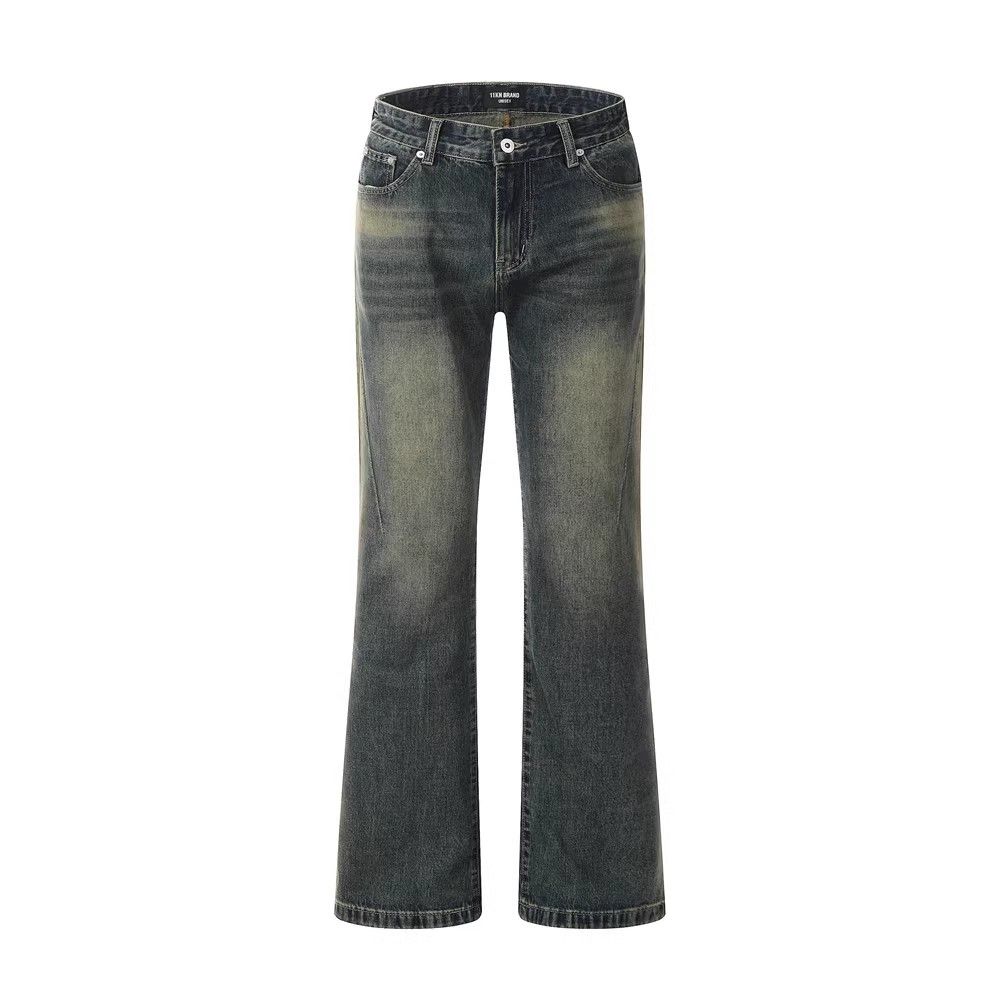 Japanese Brand × Jean Washed men's loose casual flared jeans Size US 32 / EU 48 - 1 Thumbnail