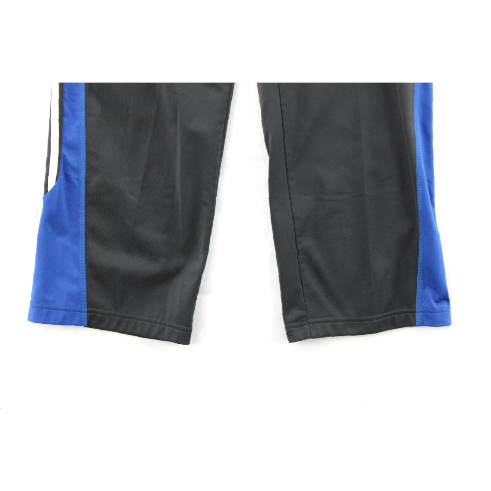 Adidas adidas Track Pants Men M Black Blue White 3 striped ClimaLite Pockets Elastic Waist Regular Inseam 30” City College Sports Vintage No Size US 31 - 3 Thumbnail