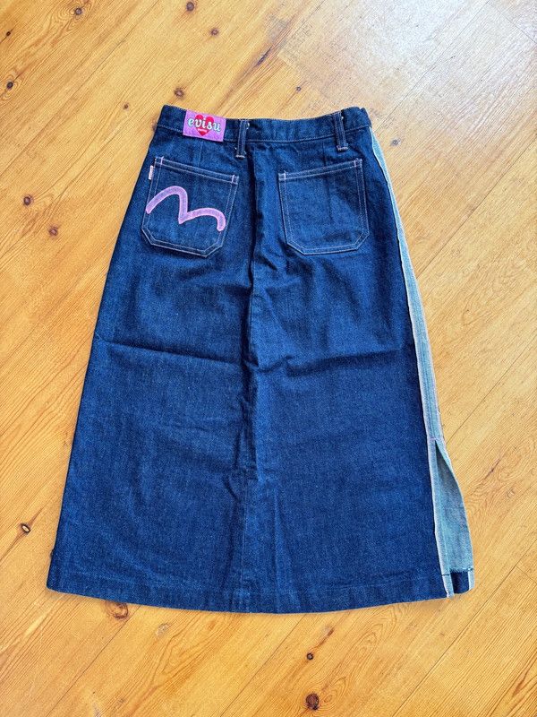 Evisu Jupe longue en jean peinte fendue Evisu Size 26" / US 2 / IT 38 - 1 Thumbnail