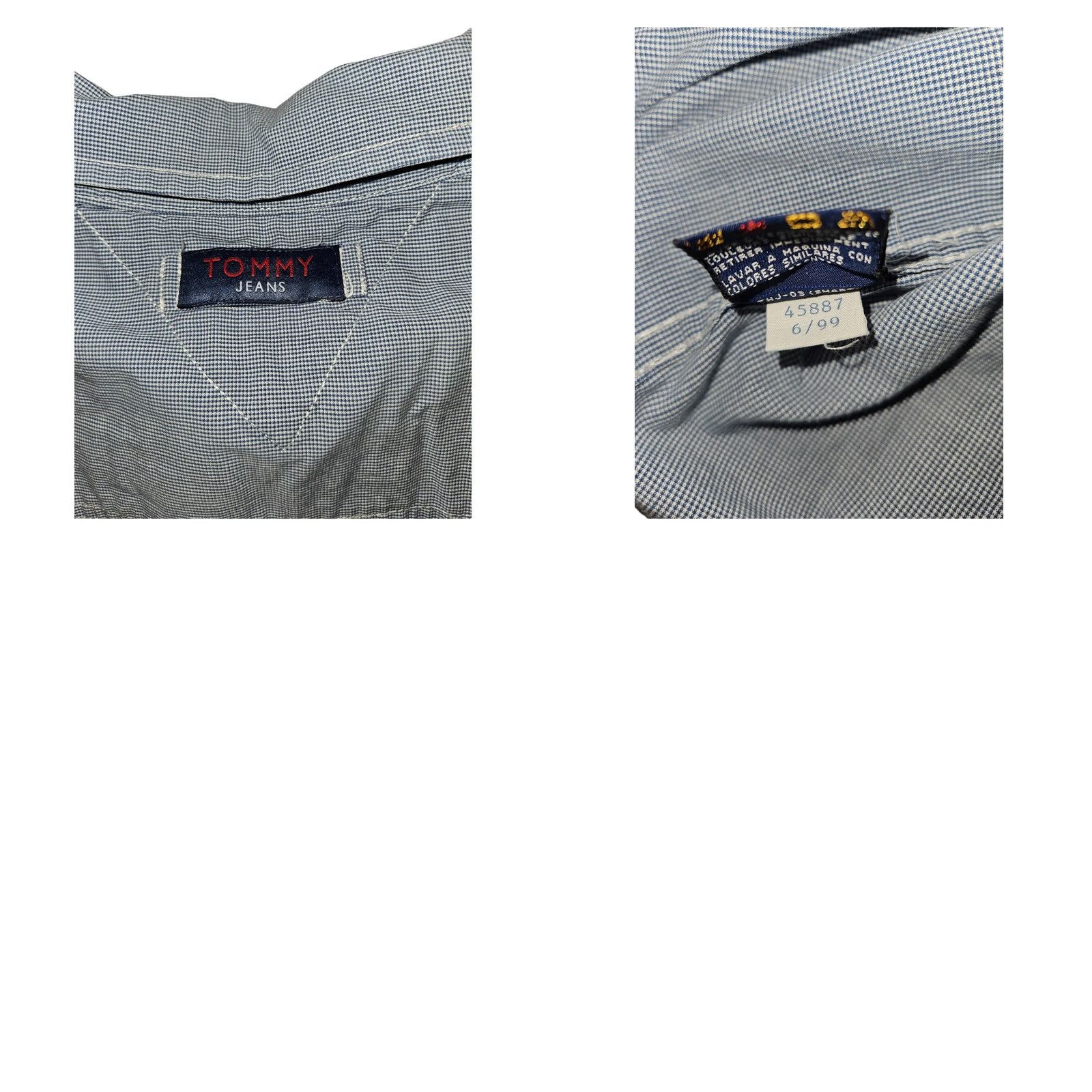 Vintage VINTAGE Tommy Jeans Shirt XL Blue Check 90's Y2K Long Sleeve Button Up Men's Size US XL / EU 56 / 4 - 8 Thumbnail