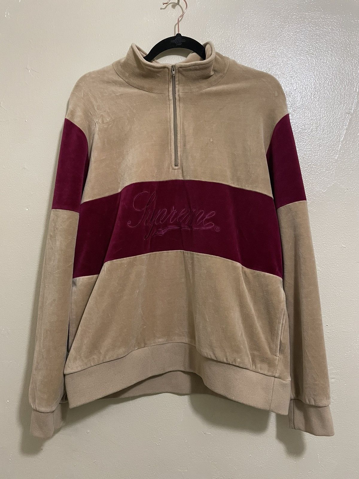 Supreme Velour Half Zip