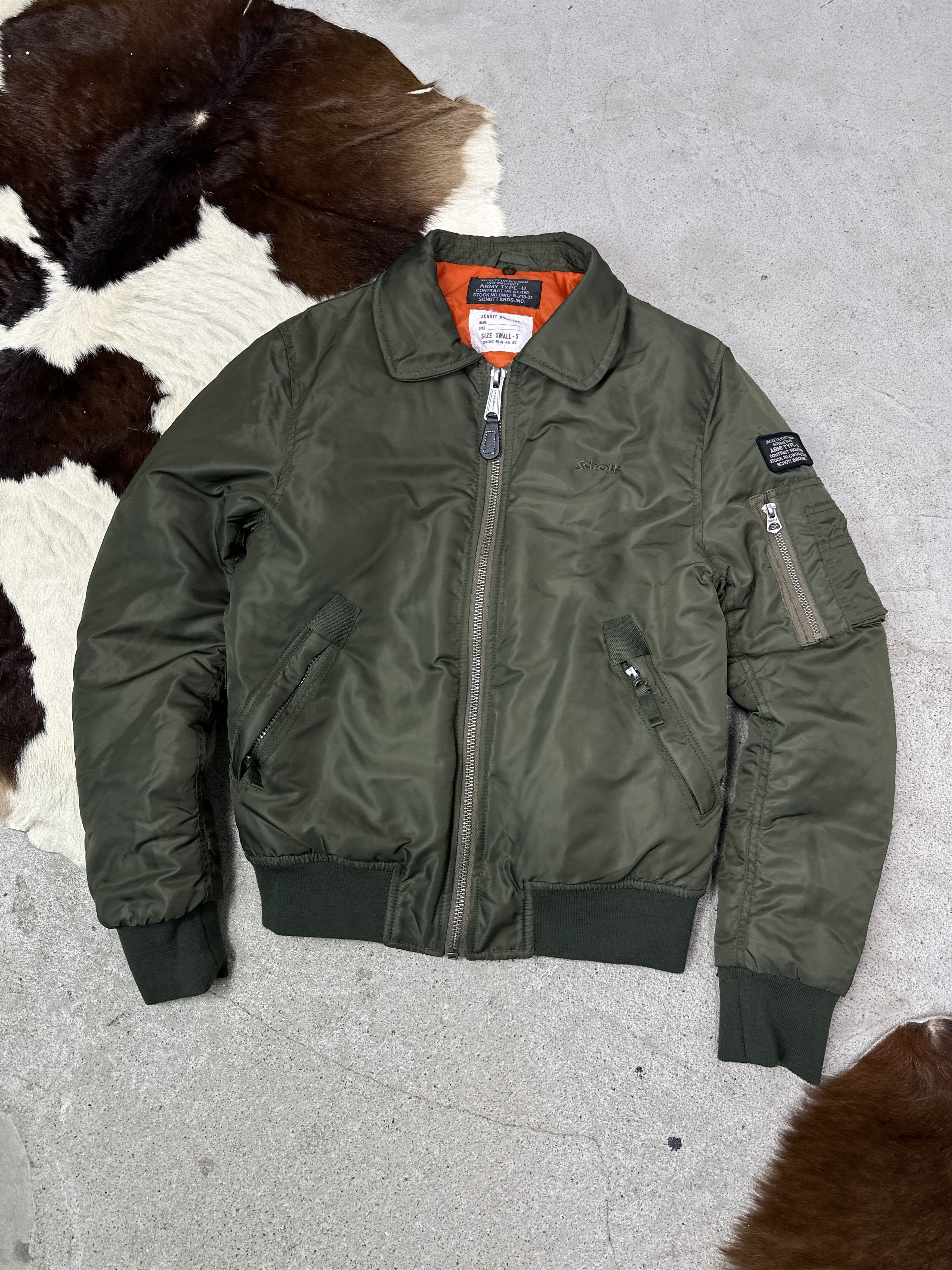 Schott Vintage Military Gorpcore Schott NYC Bomber Jacket 00s Size US S / EU 44-46 / 1 - 2 Thumbnail