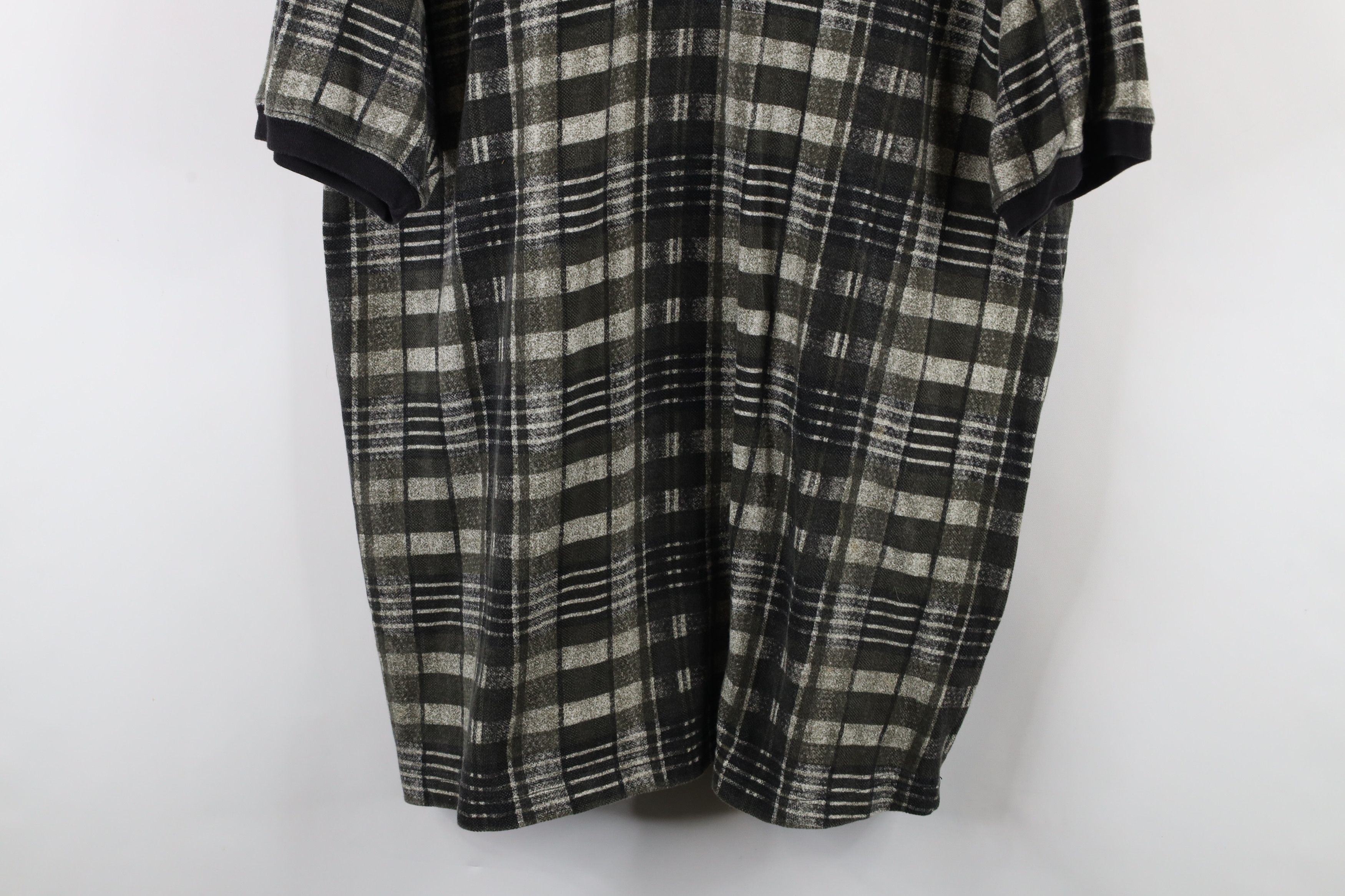Vintage Vintage 90s Streetwear Fit Denim Collar Polo Shirt Plaid Size US XL / EU 56 / 4 - 3 Thumbnail